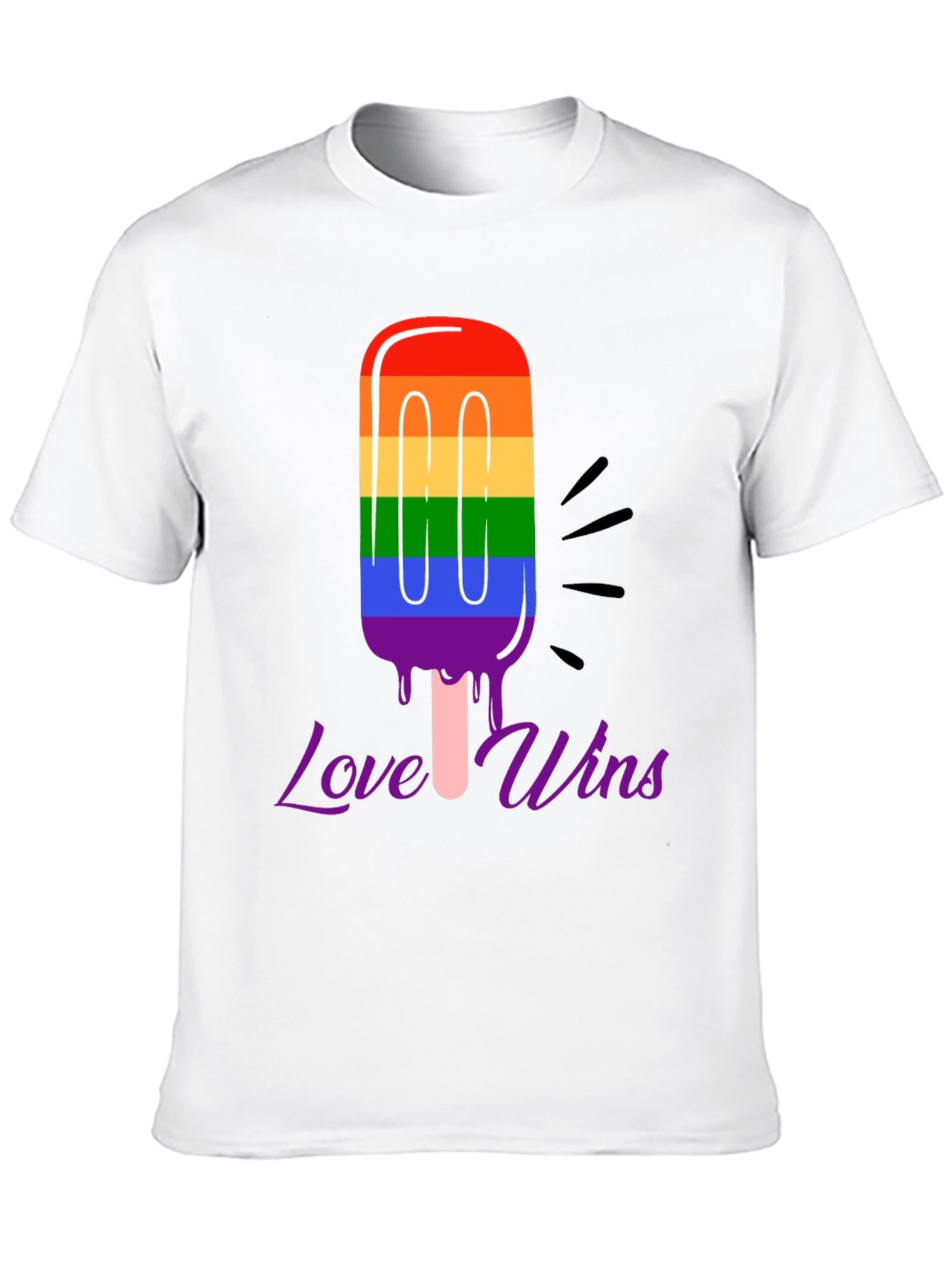 Love Wins LGBTQ Pride Popsicle Graphic Tee