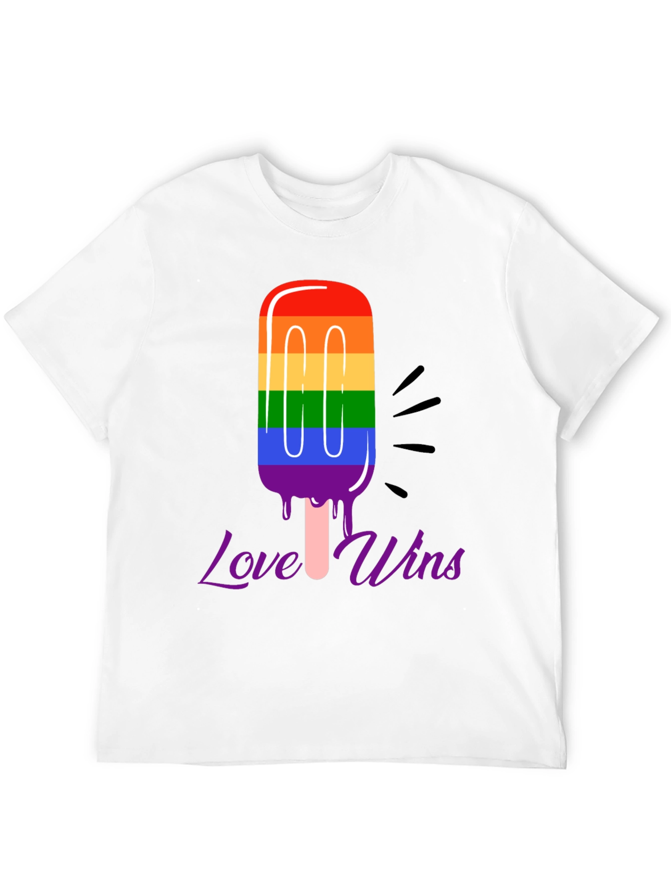 Love Wins LGBTQ Pride Popsicle Graphic Tee
