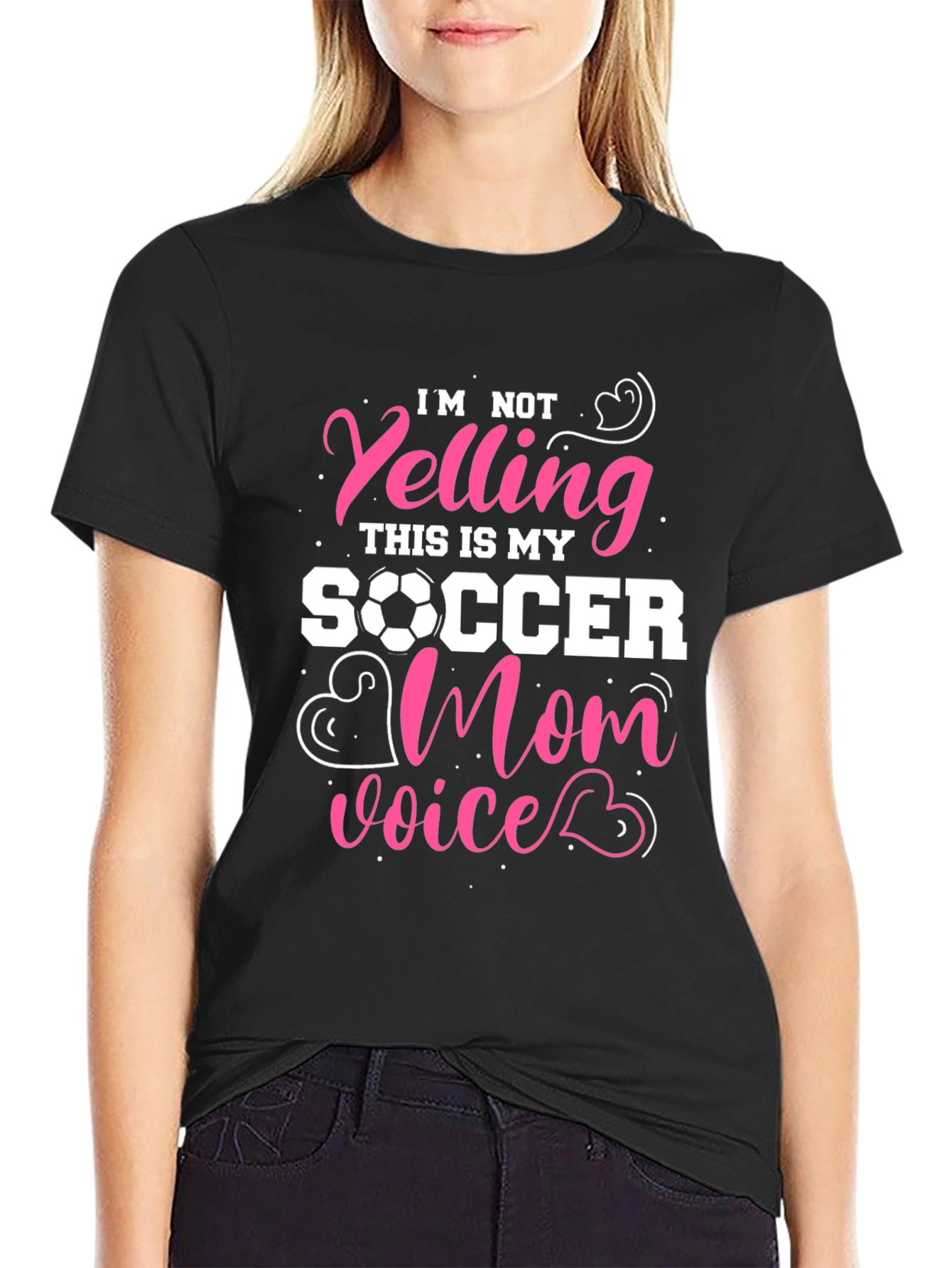 Soccer Mom T-Shirt - Im Not Yelling