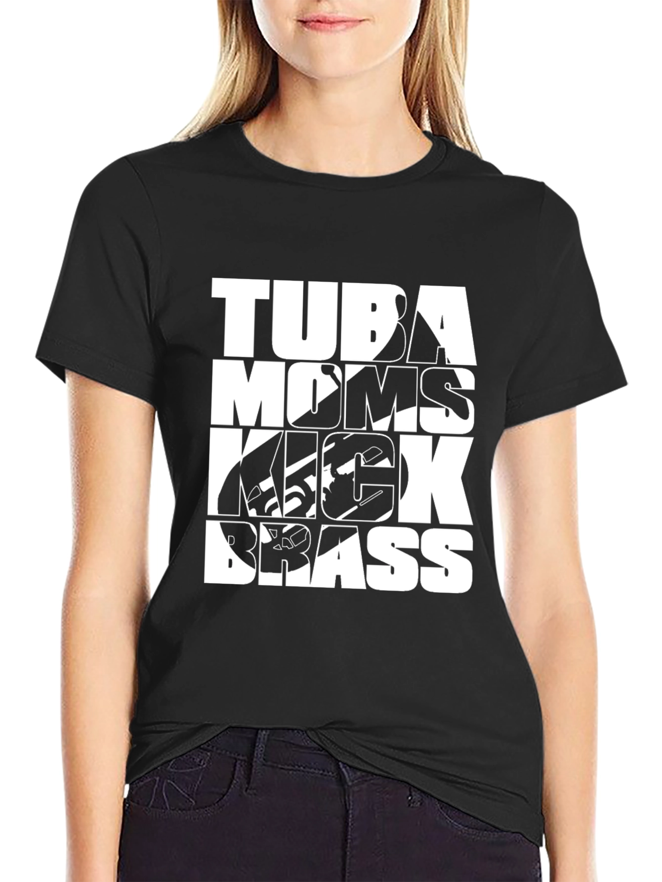 Tuba Moms Kick Brass Graphic Tee
