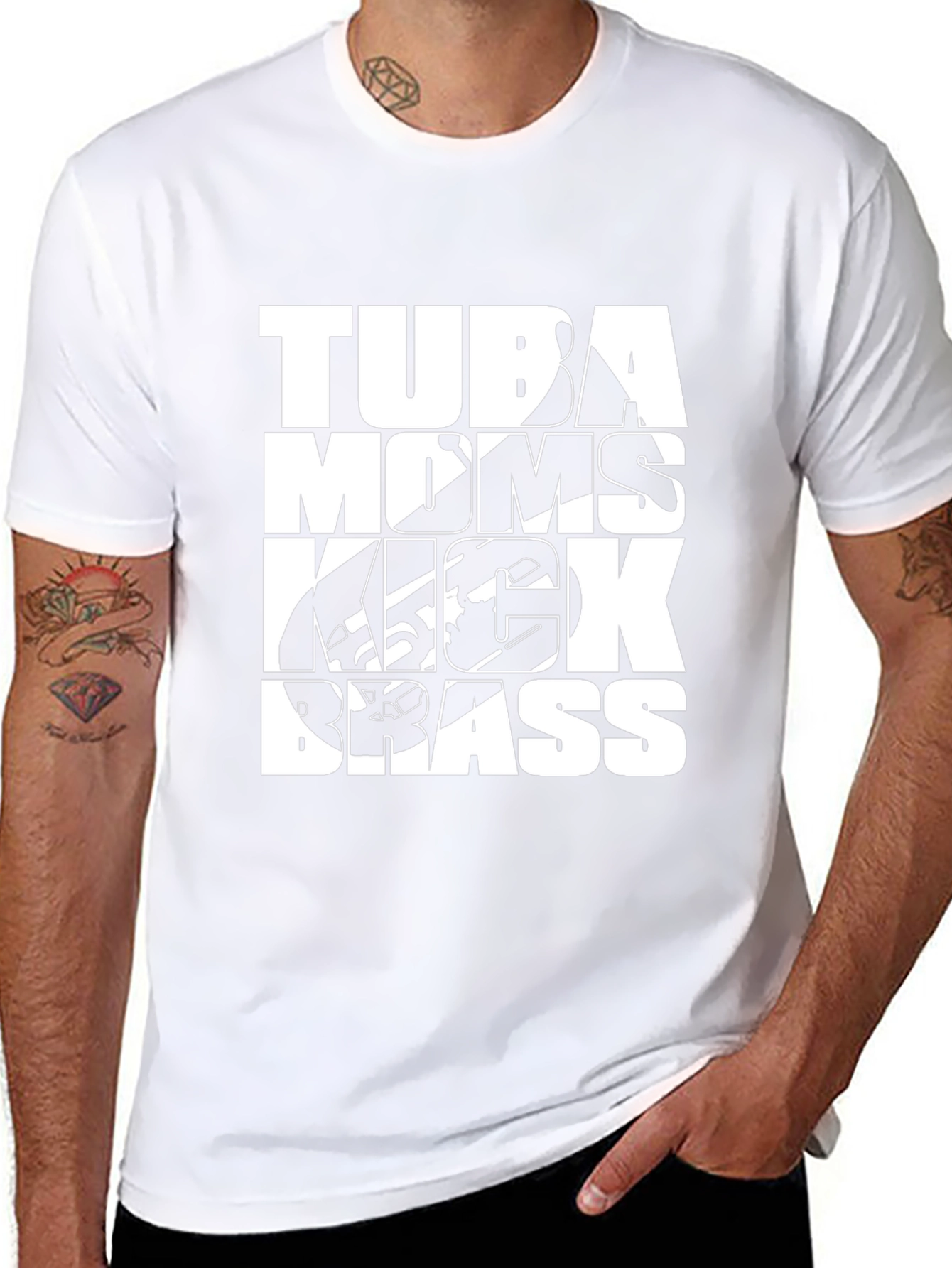 Tuba Moms Kick Brass Graphic Tee