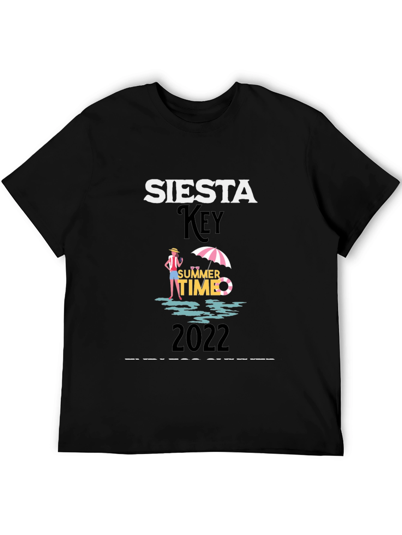 Siesta Key Summer Time 2022 Black T-Shirt
