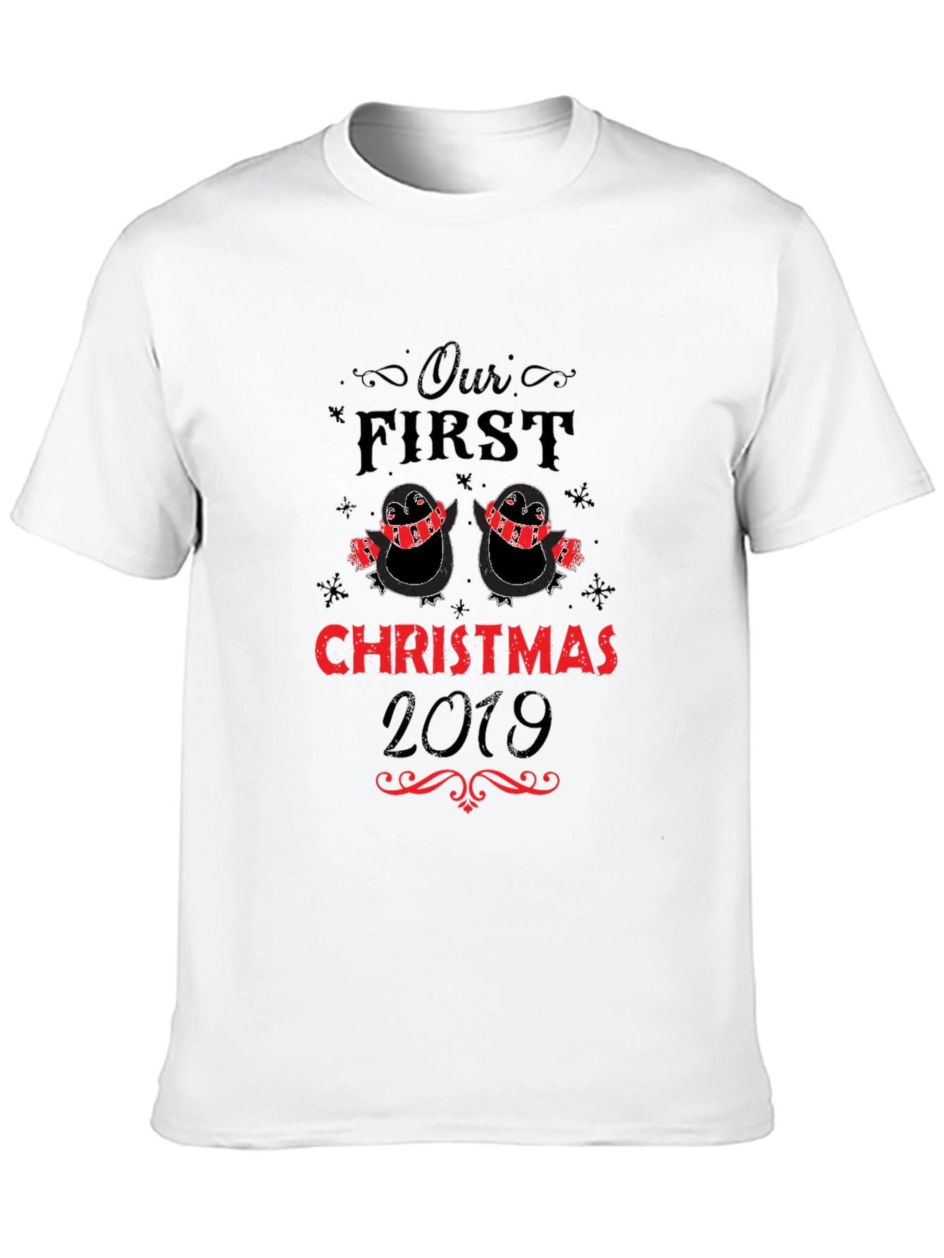 Our First Christmas 2019 Penguin Couple T-Shirt