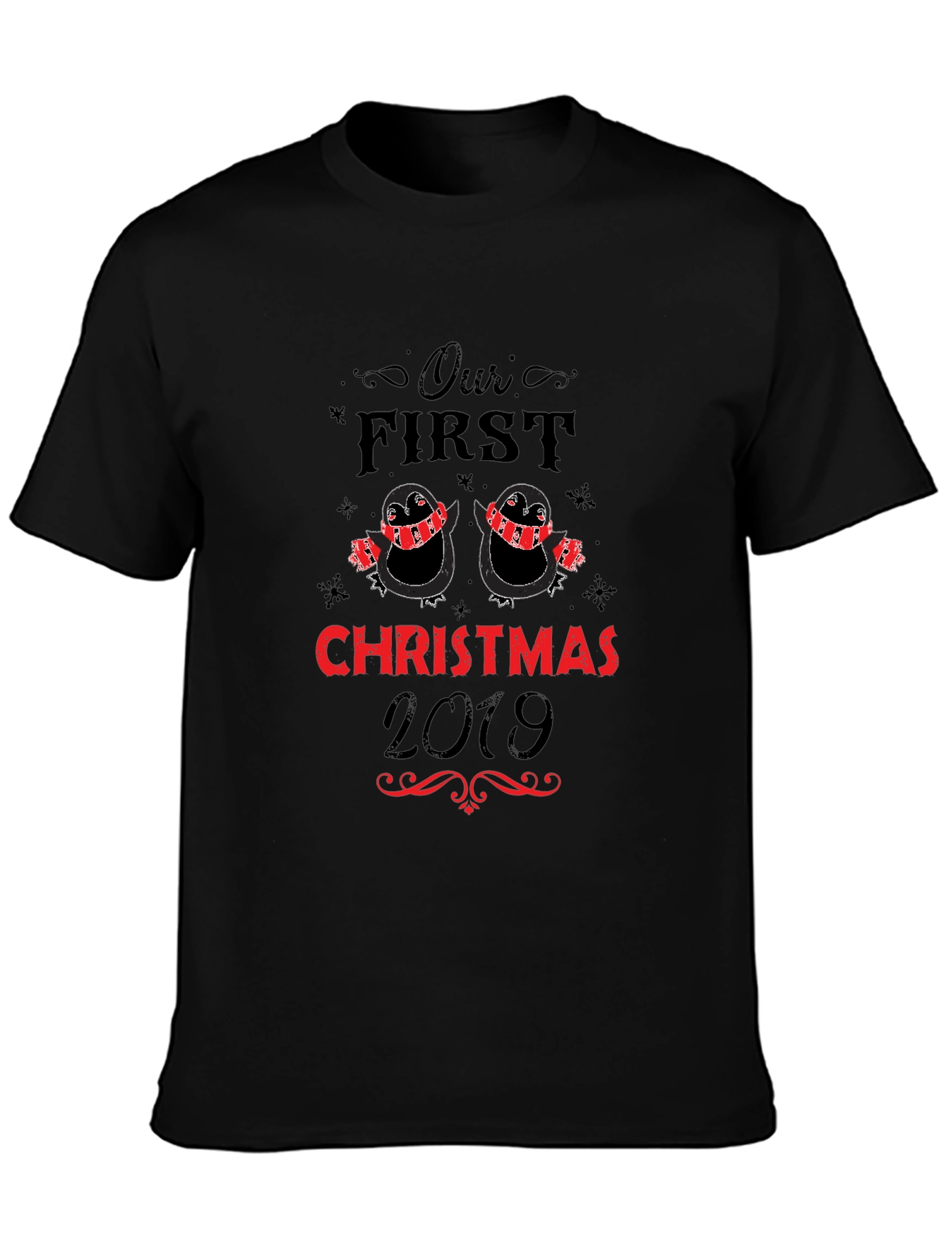 Our First Christmas 2019 Penguin Couple T-Shirt