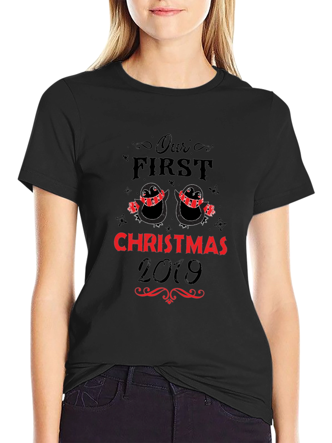 Our First Christmas 2019 Penguin Couple T-Shirt