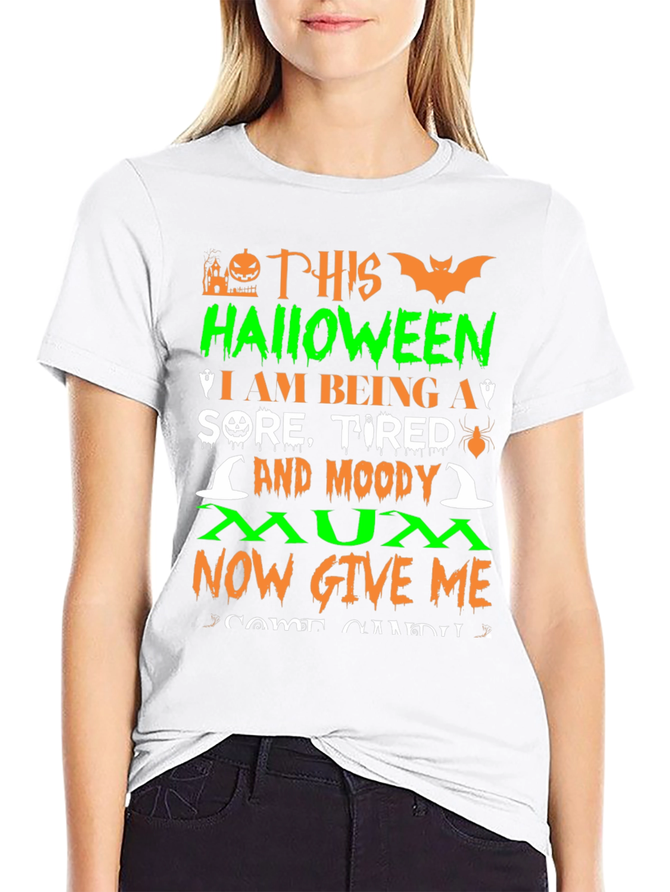 Halloween Moody Mum T-Shirt