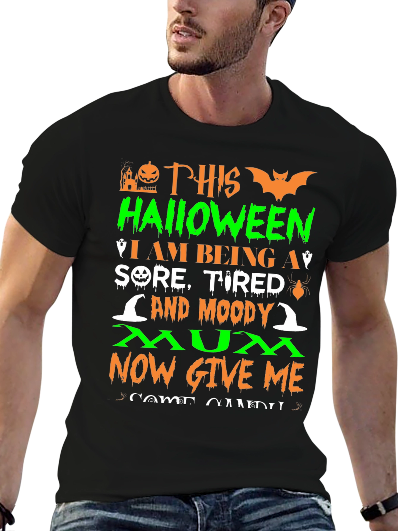Halloween Moody Mum T-Shirt