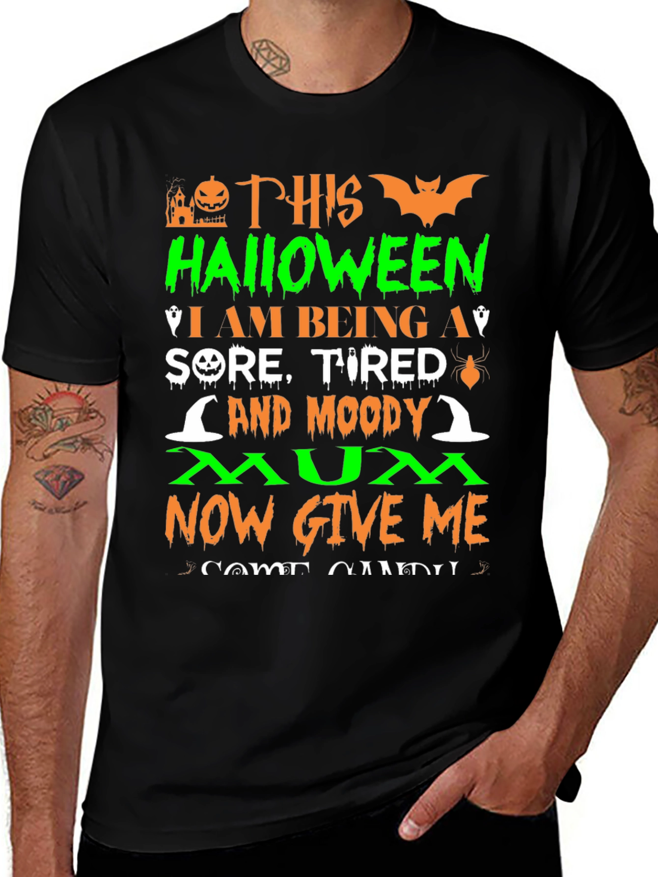 Halloween Moody Mum T-Shirt