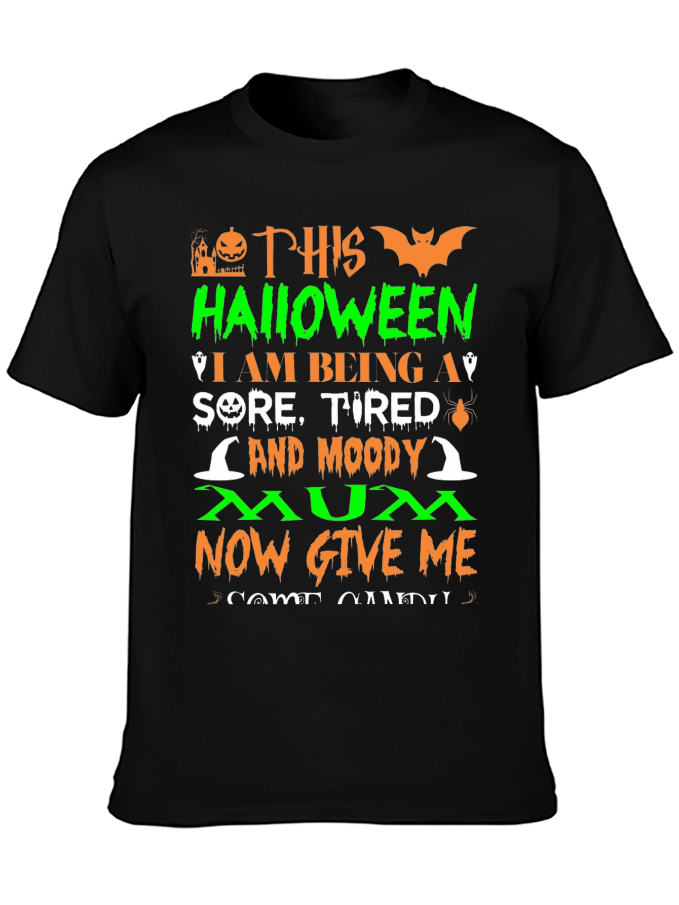 Halloween Moody Mum T-Shirt