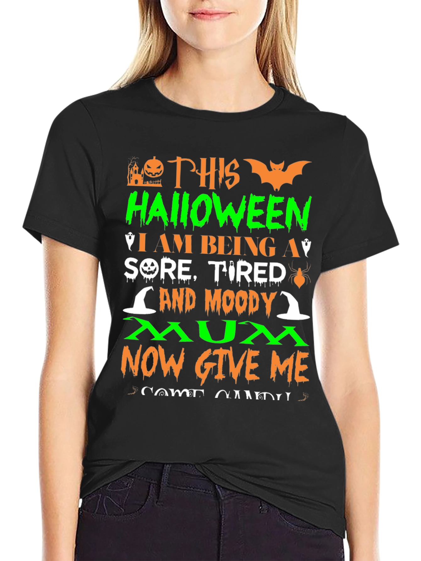 Halloween Moody Mum T-Shirt