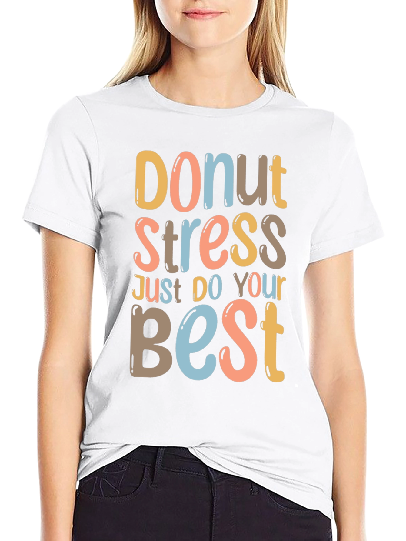 Donut Stress Graphic Tee - Relaxed Fit Comfort