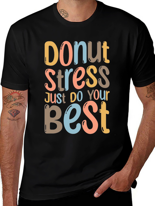 Donut Stress Graphic Tee - Relaxed Fit Comfort