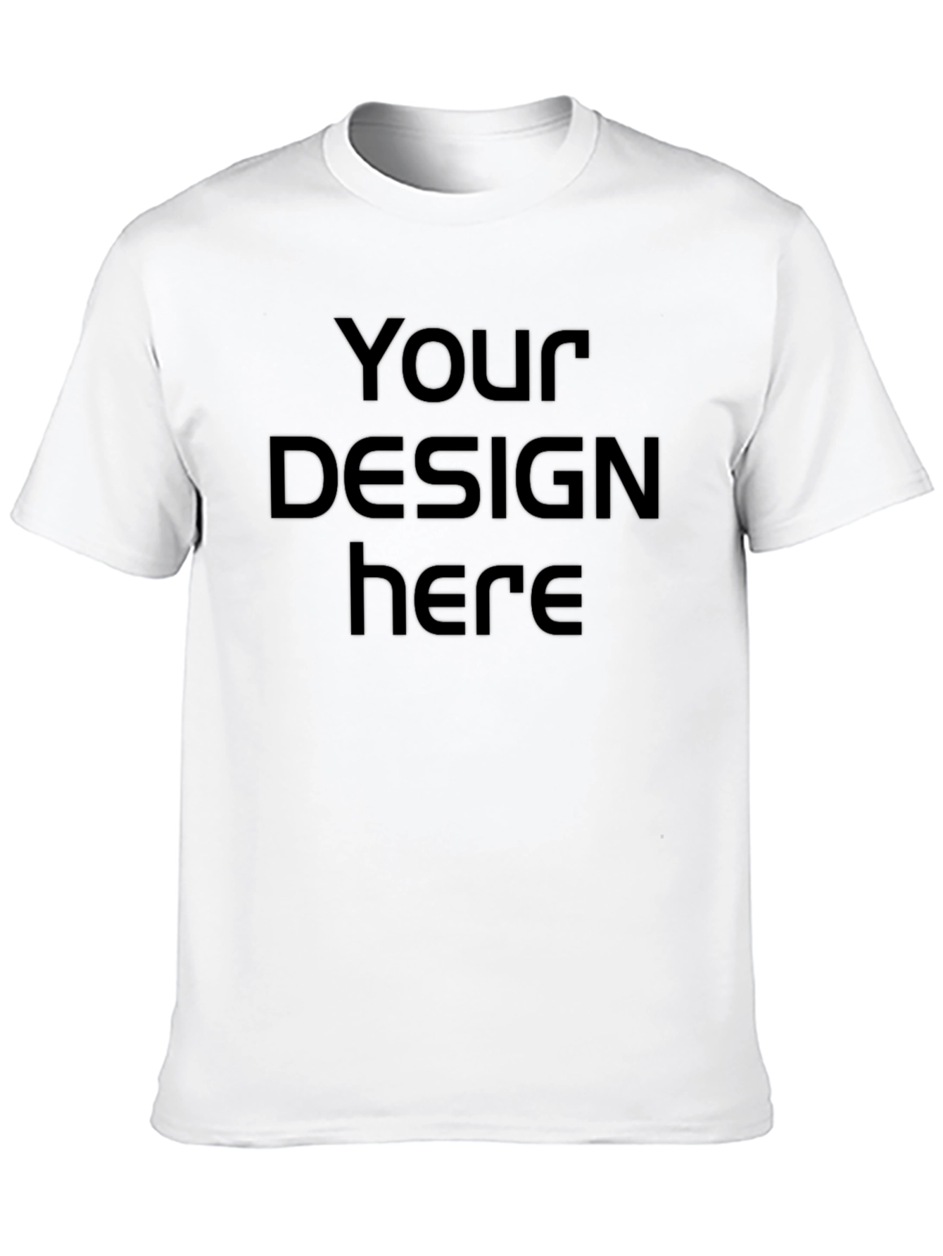 Customizable Black Crew Neck T-Shirt