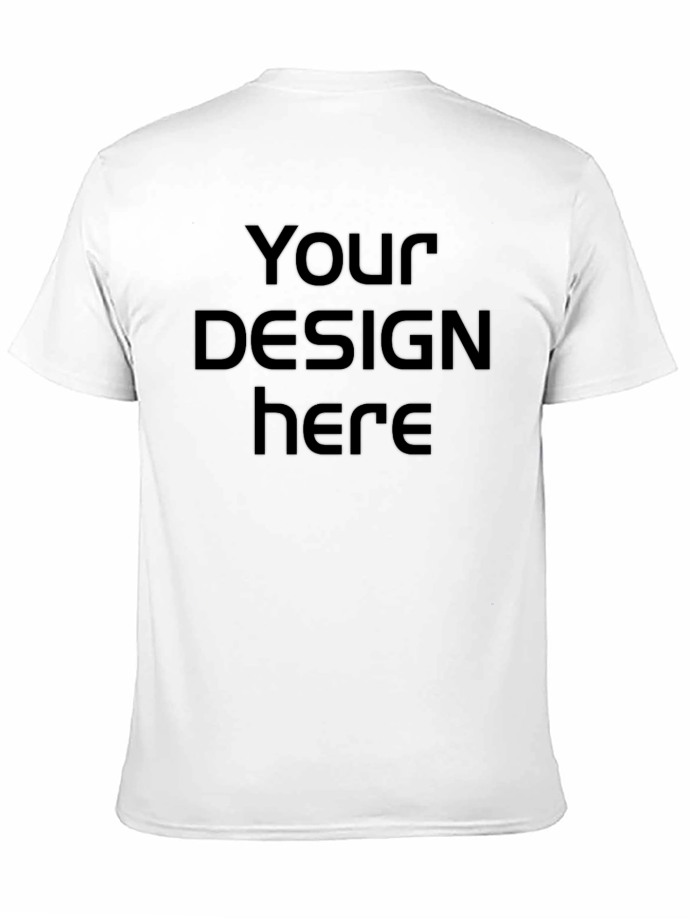 Customizable Black Crew Neck T-Shirt