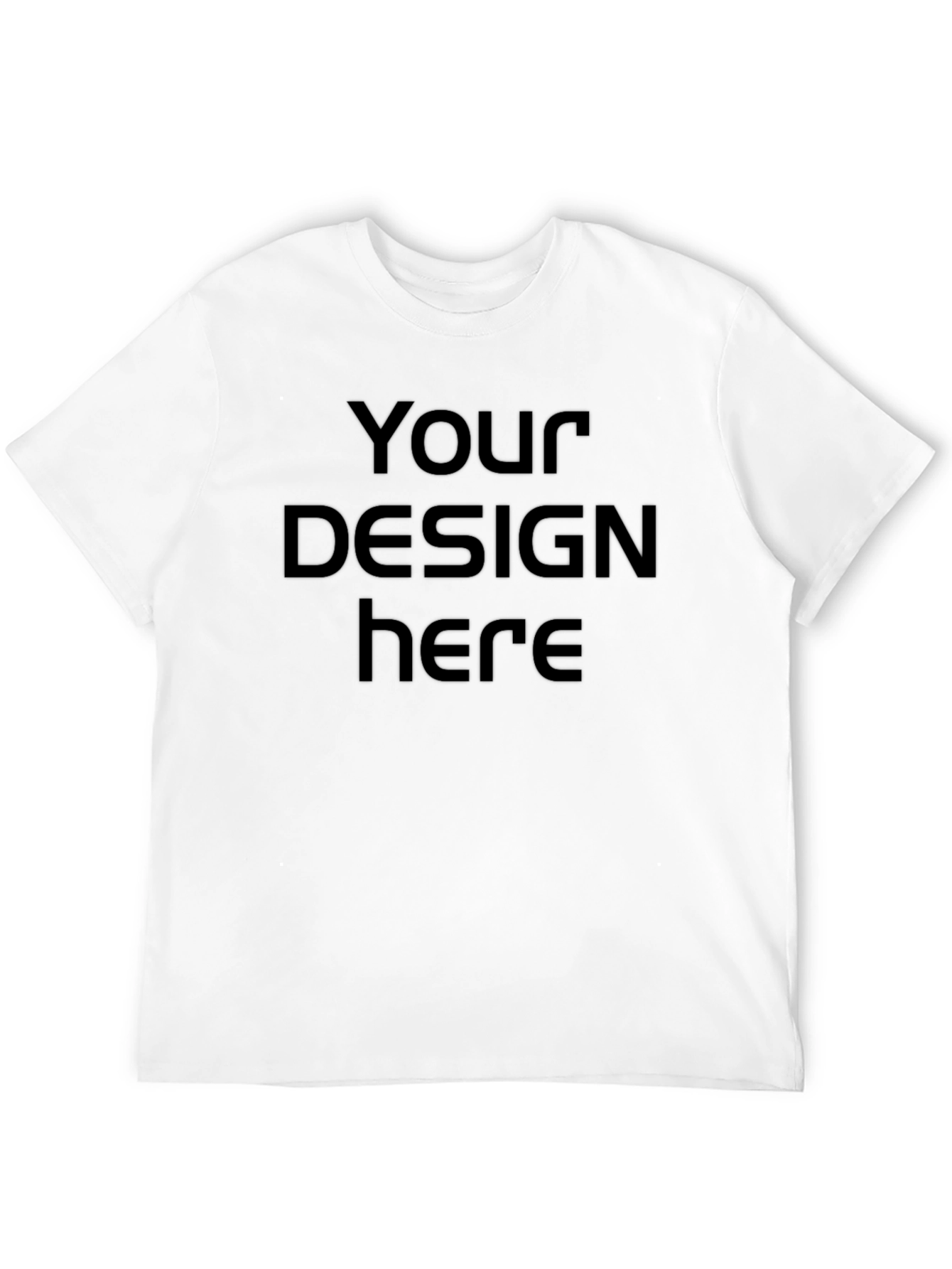 Customizable Black Crew Neck T-Shirt