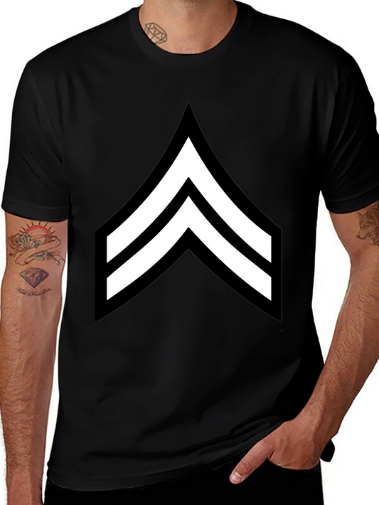 Black T-Shirt with Corporal Rank Graphic