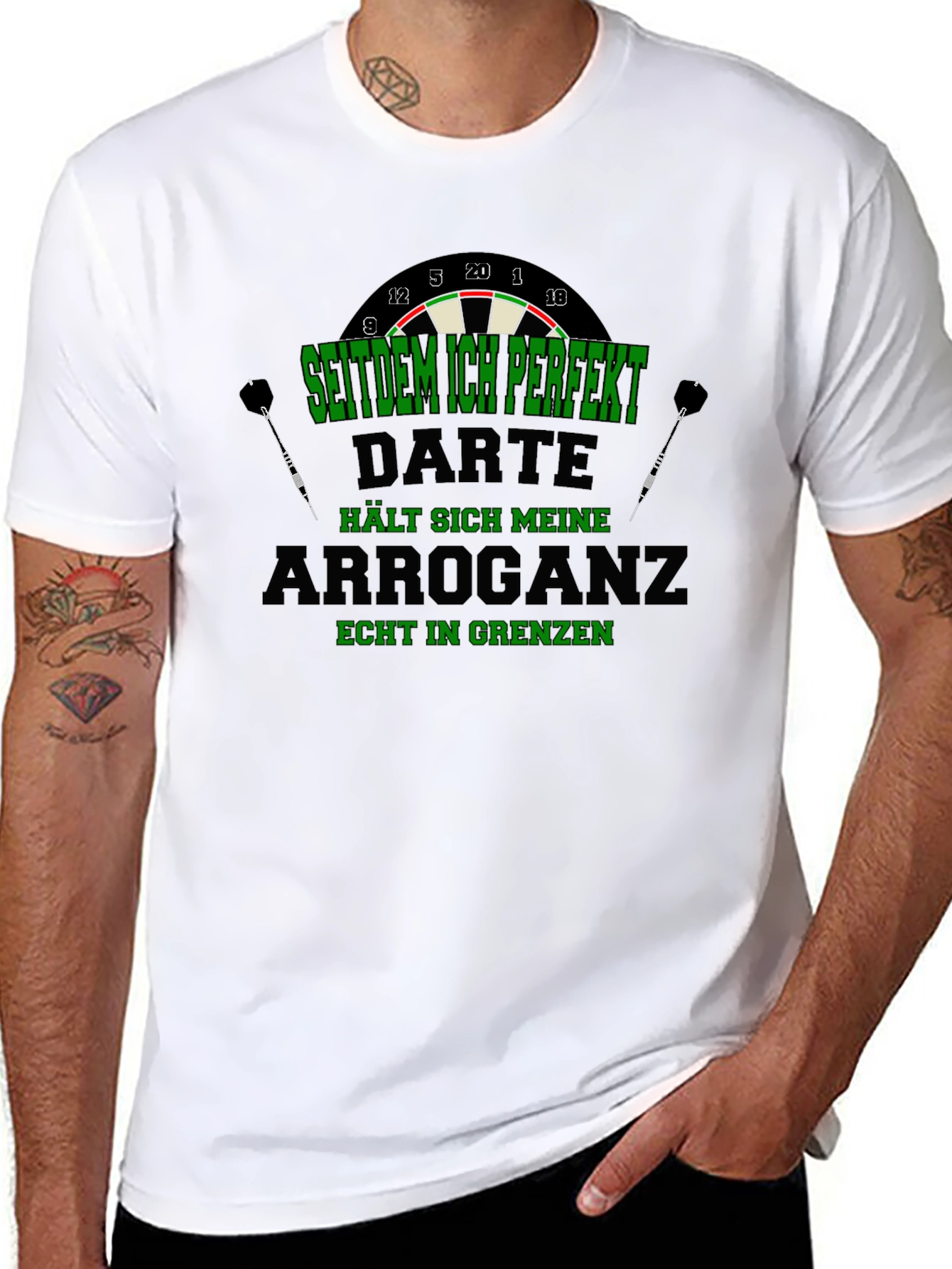 Darts Arrogance T-Shirt - Dart Player Humor Tee
