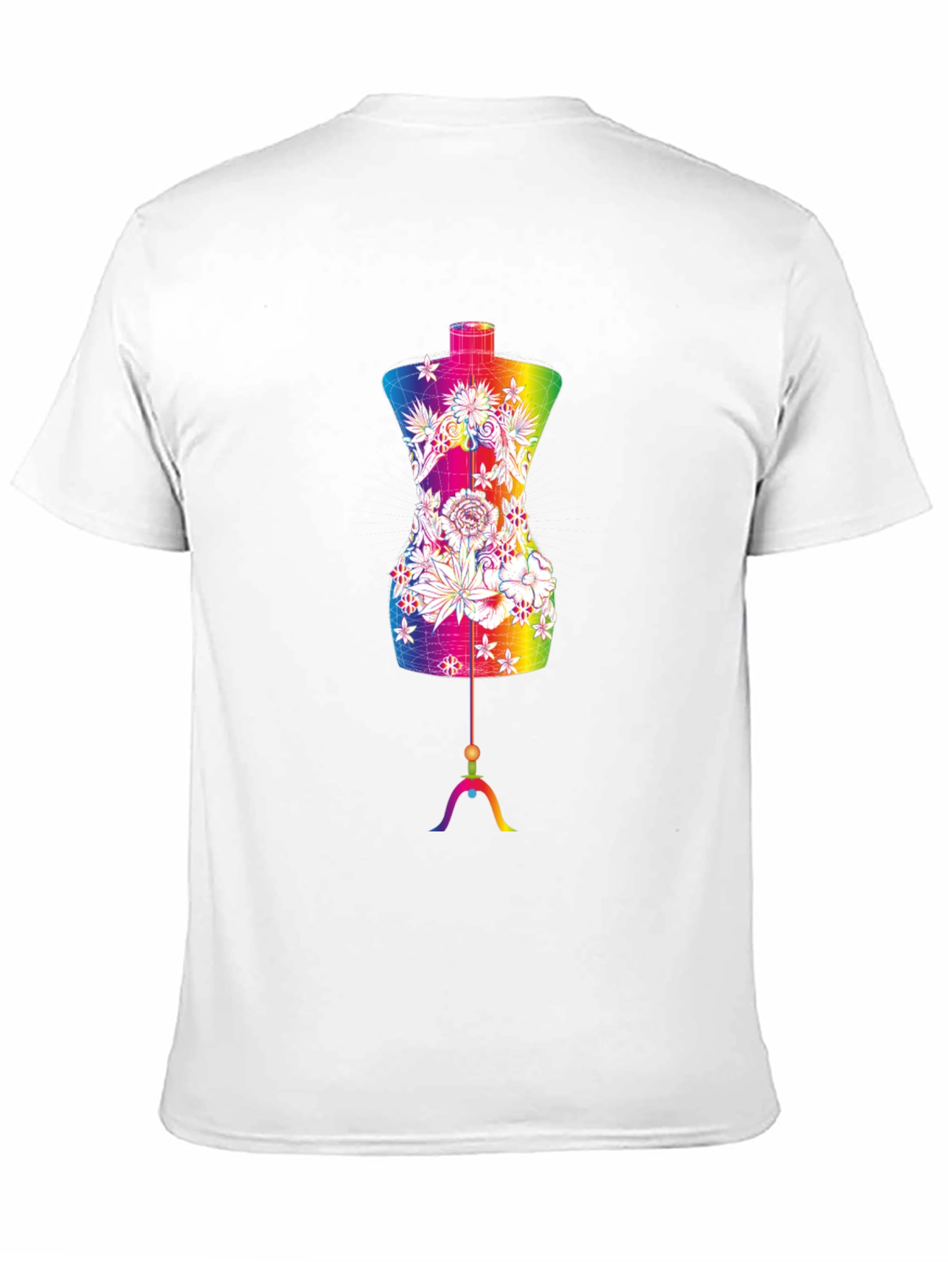 Rainbow Floral Mannequin Tee