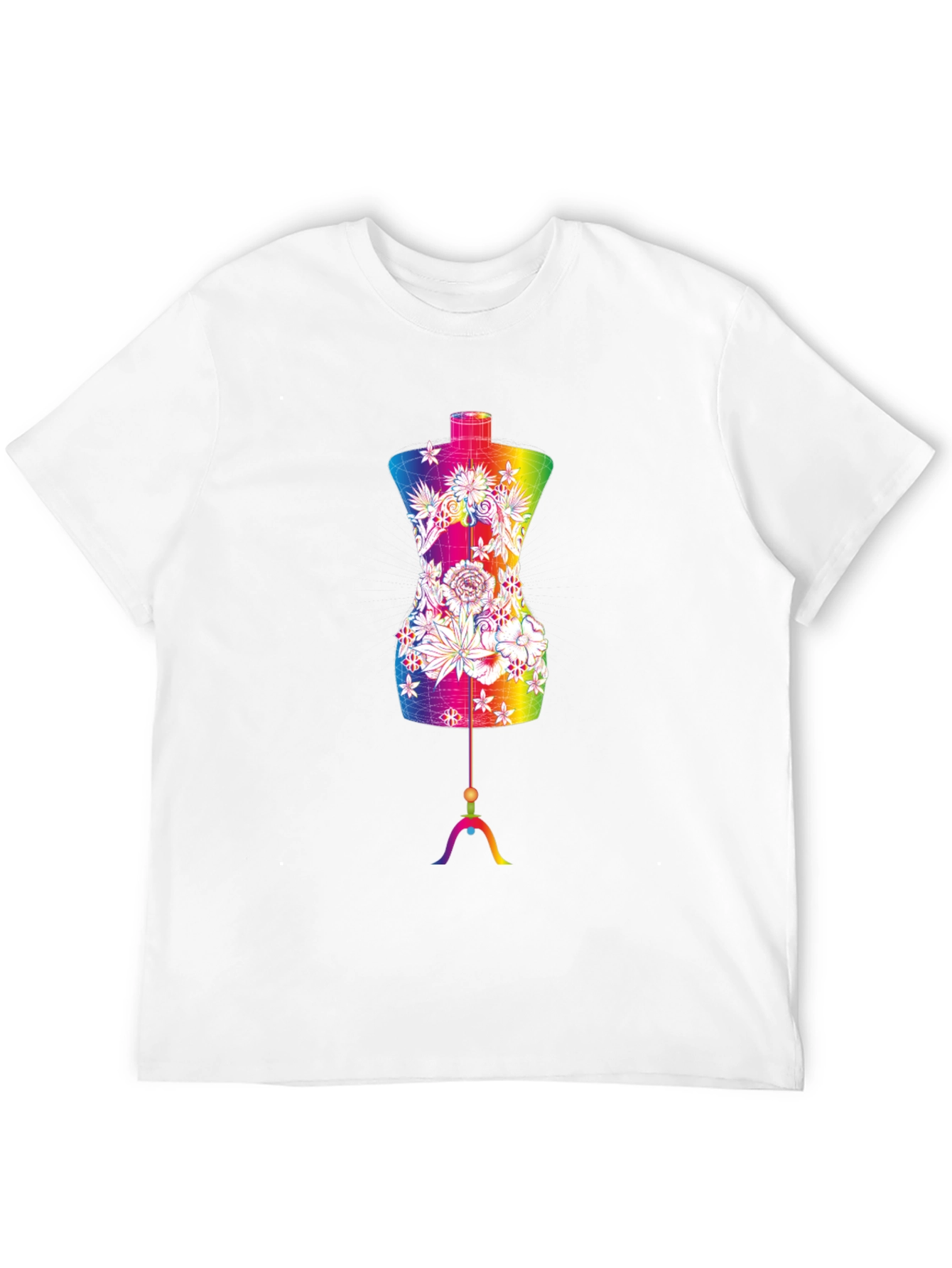 Rainbow Floral Mannequin Tee