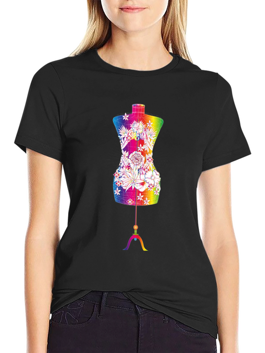 Rainbow Floral Mannequin Tee