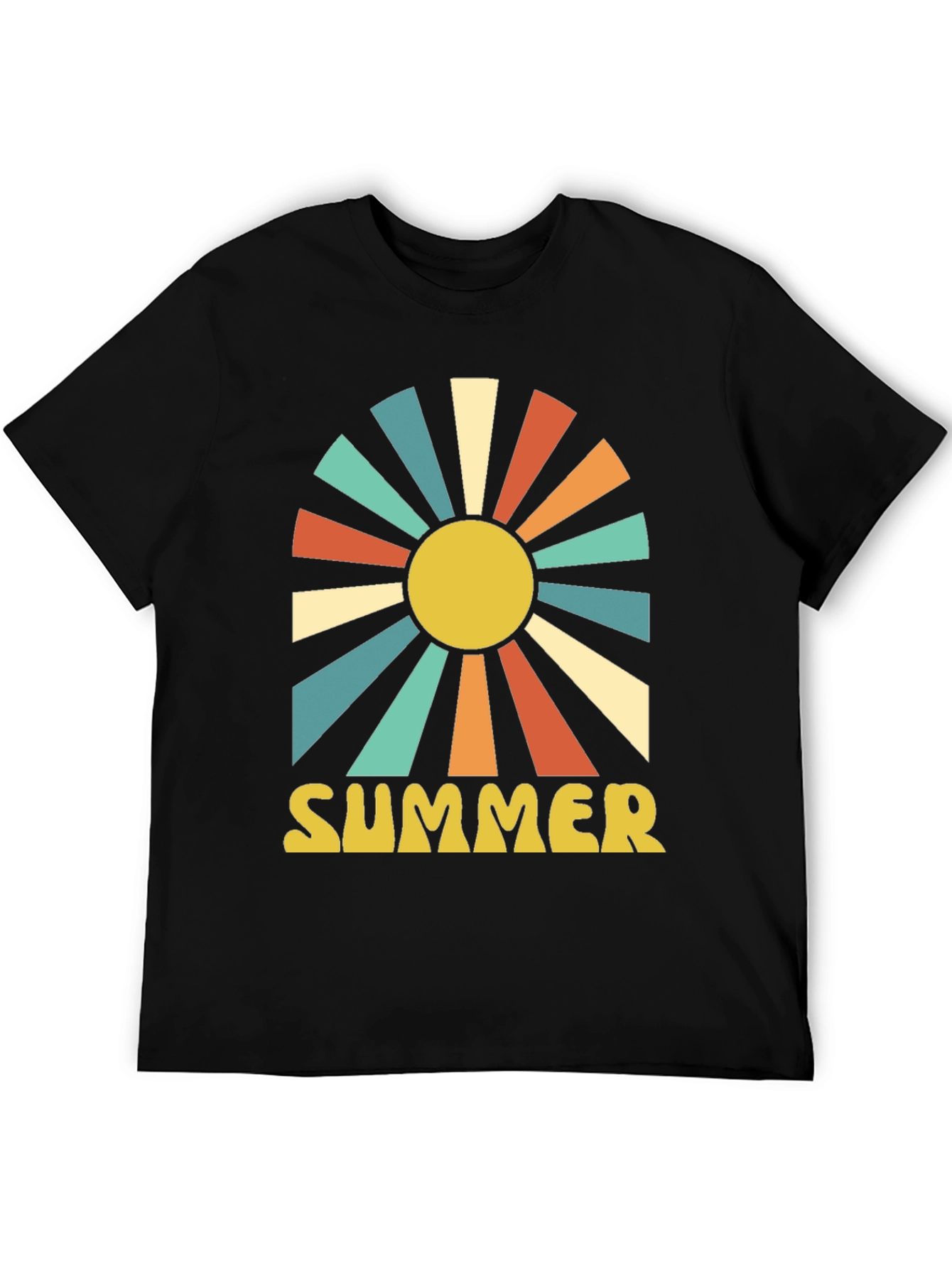 Retro Summer Graphic Tee - Sunburst Design