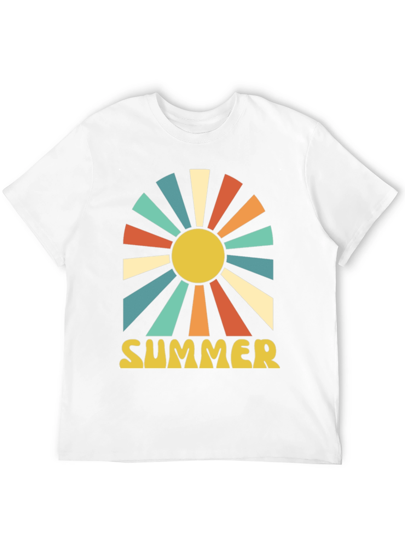 Retro Summer Graphic Tee - Sunburst Design