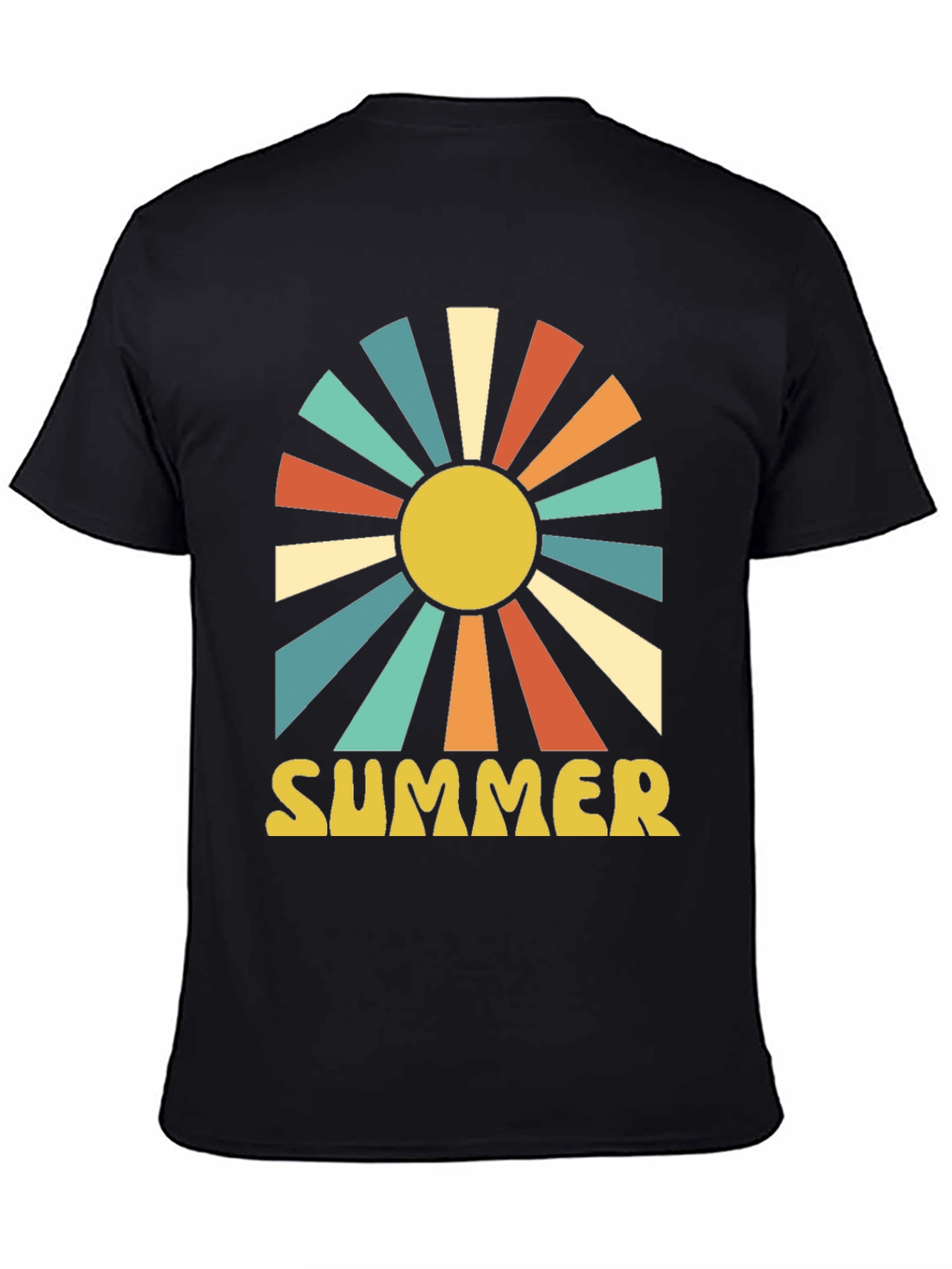 Retro Summer Graphic Tee - Sunburst Design