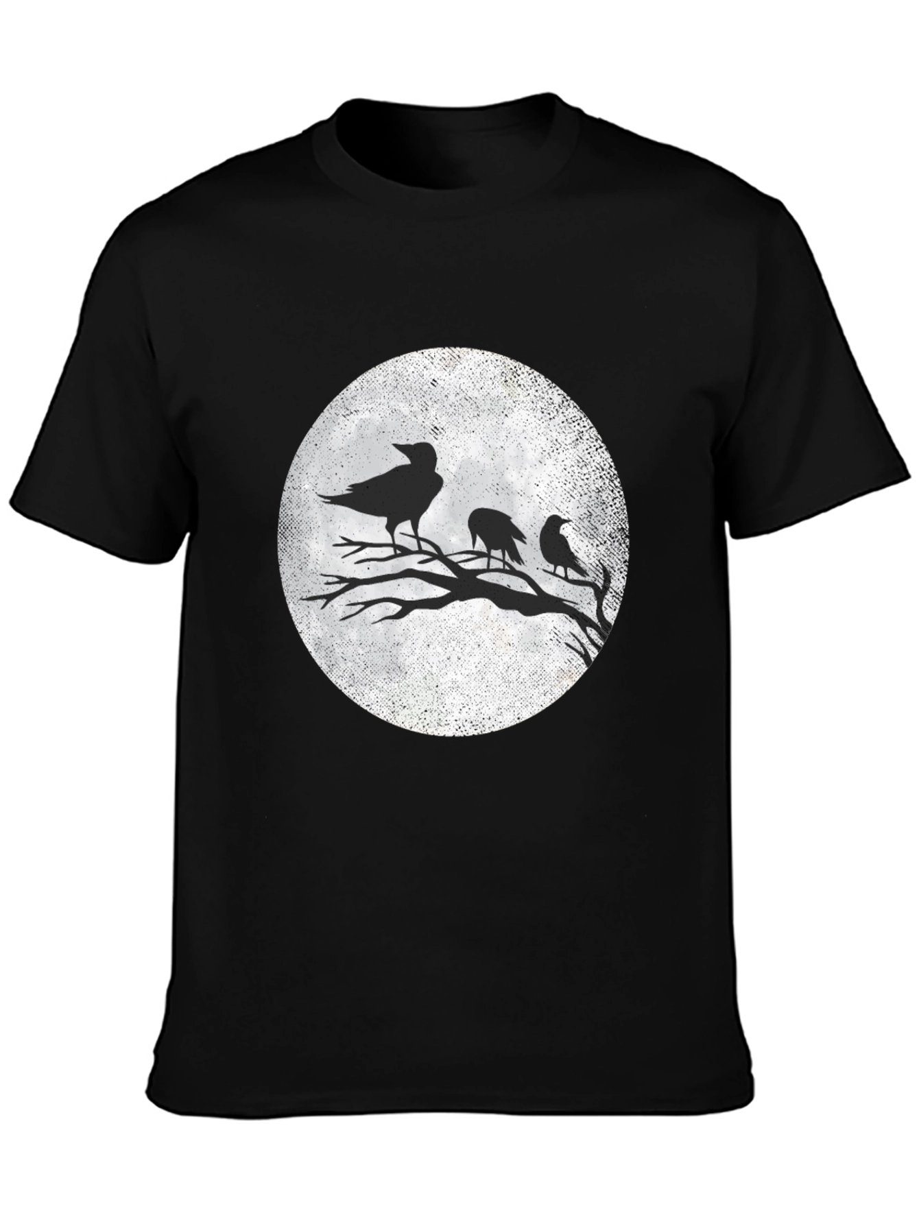 Raven Moon Graphic T-Shirt - Black Crow Tee