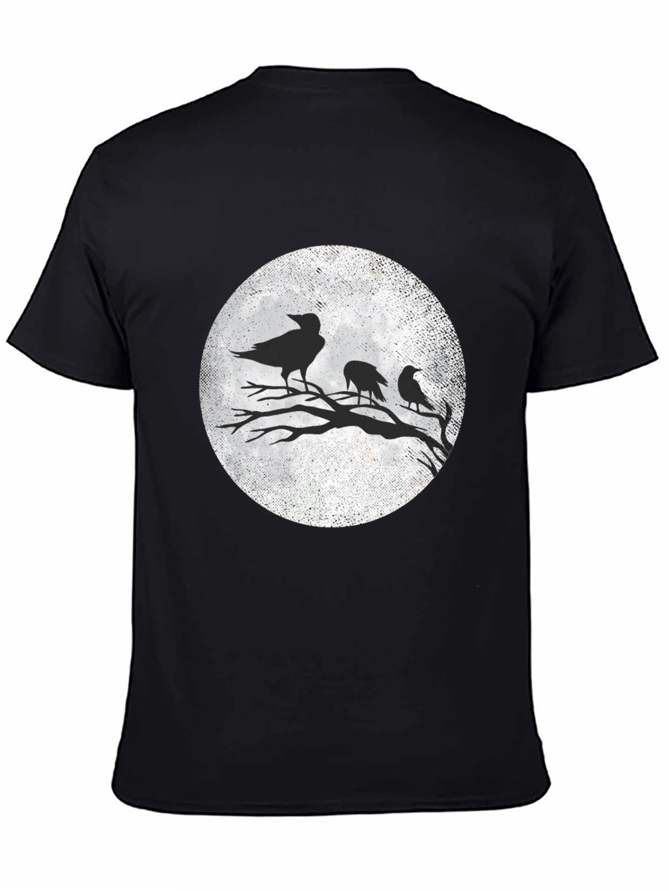 Raven Moon Graphic T-Shirt - Black Crow Tee