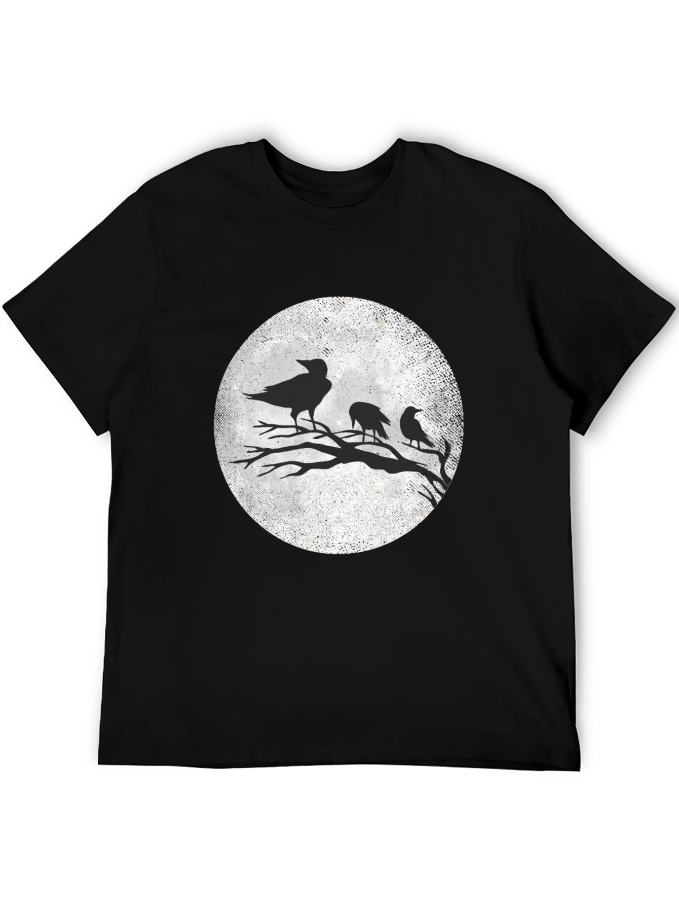 Raven Moon Graphic T-Shirt - Black Crow Tee