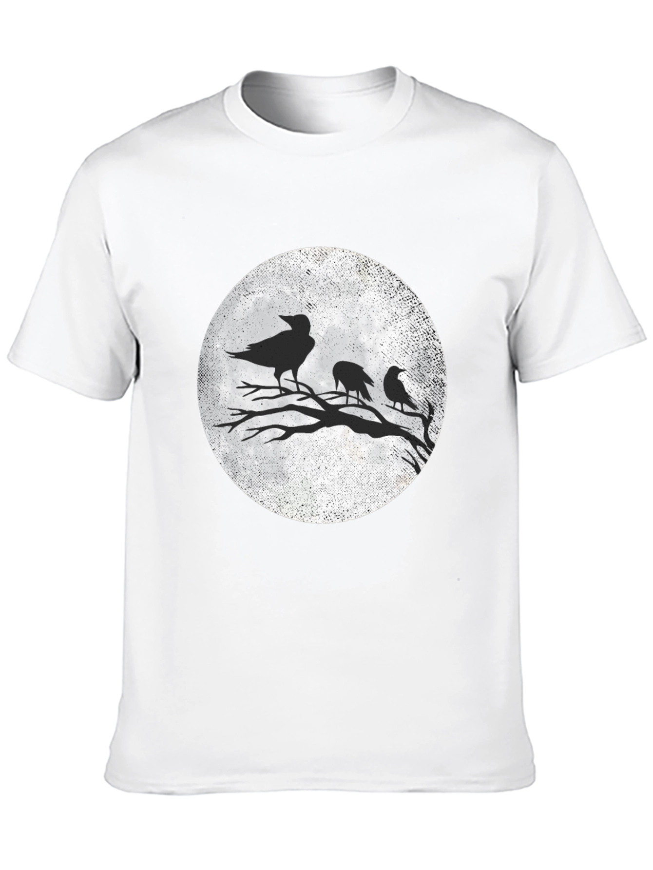 Raven Moon Graphic T-Shirt - Black Crow Tee