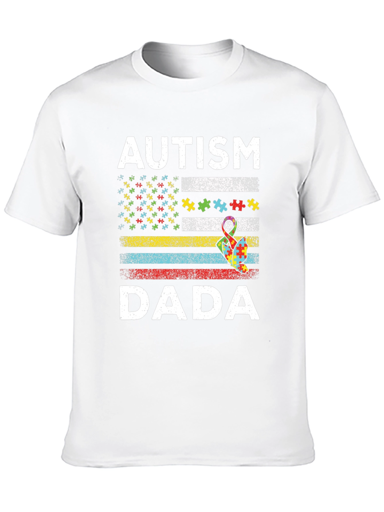 Autism Dada T-Shirt Puzzle Piece Awareness