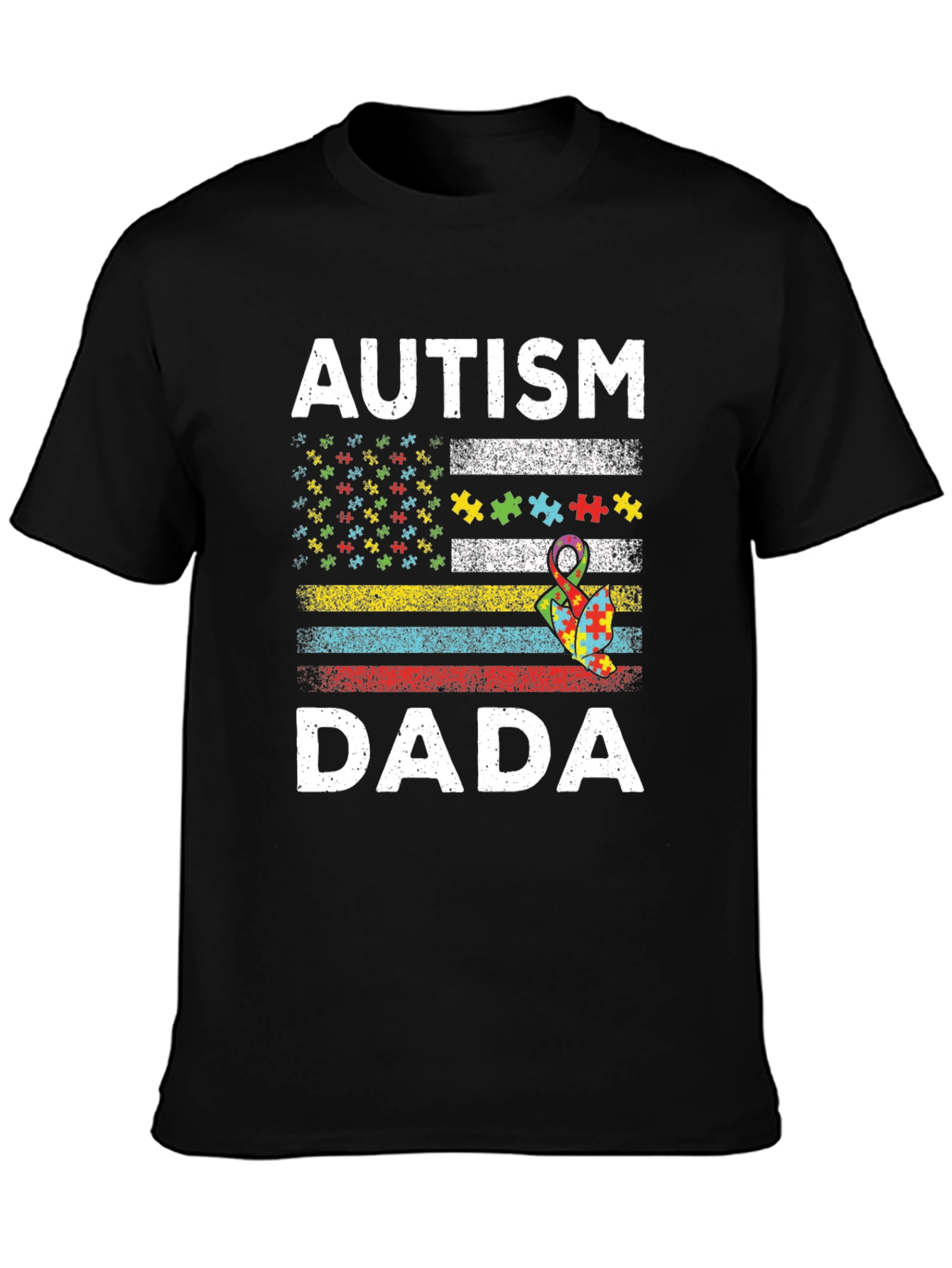 Autism Dada T-Shirt Puzzle Piece Awareness