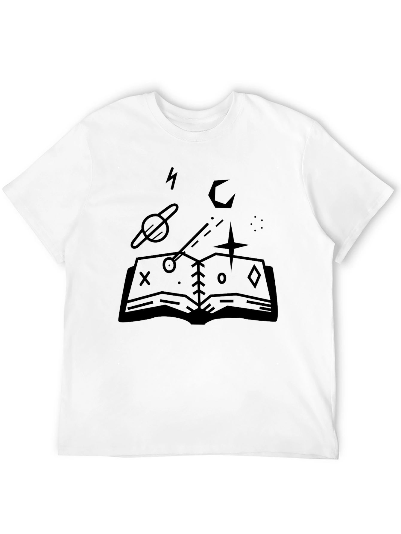 Mystic Spellbook Graphic Tee - Black Cotton