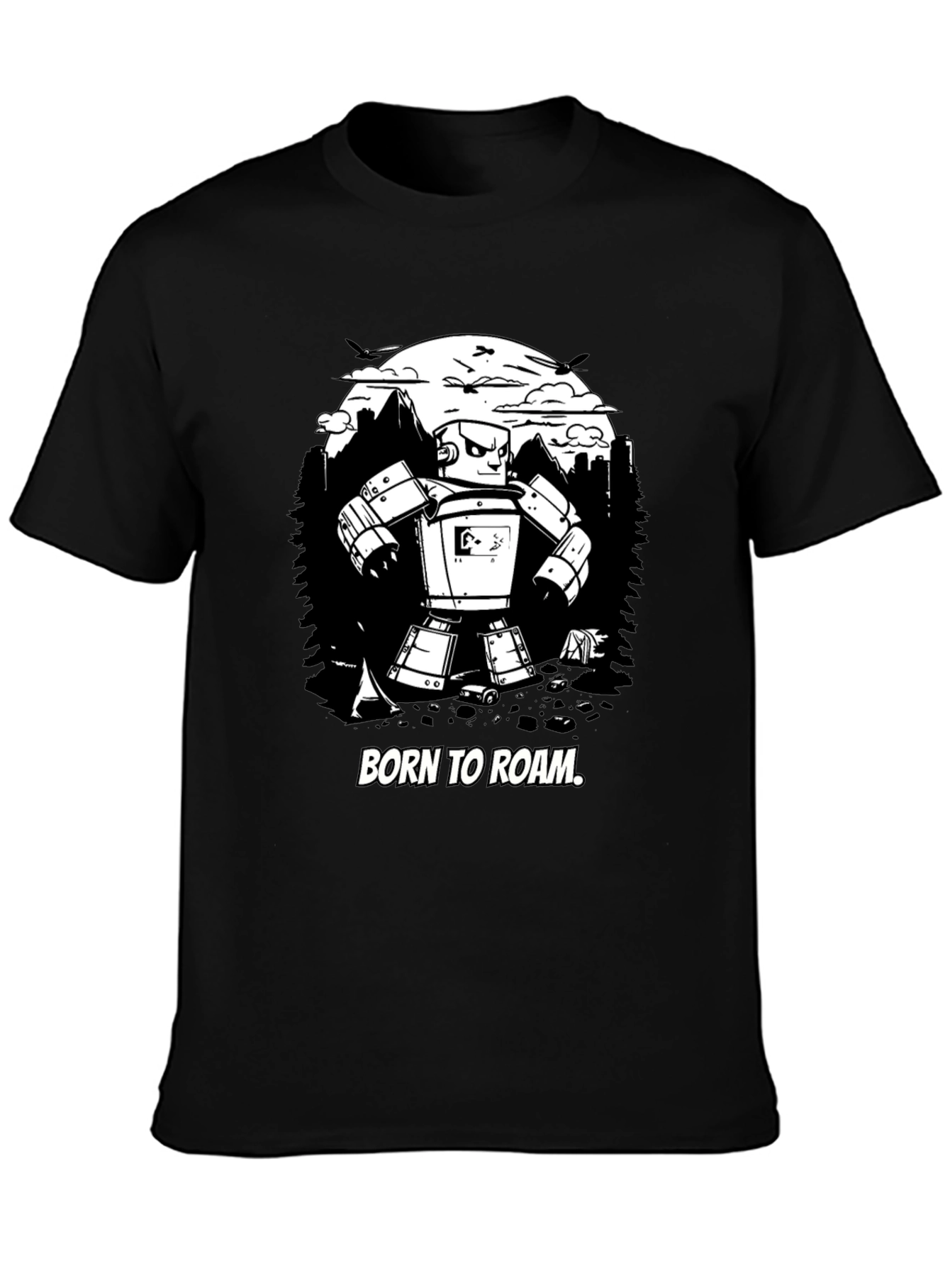 Born to Roam Robot Graphic Tee