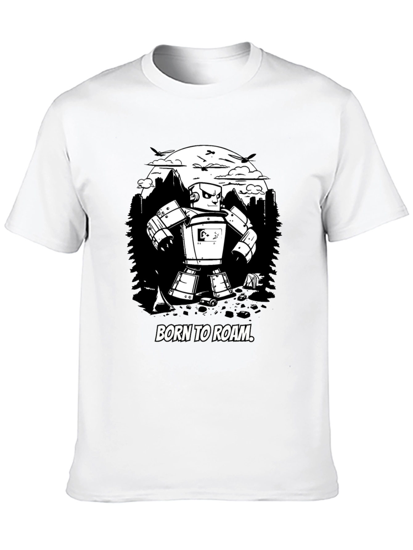 Born to Roam Robot Graphic Tee