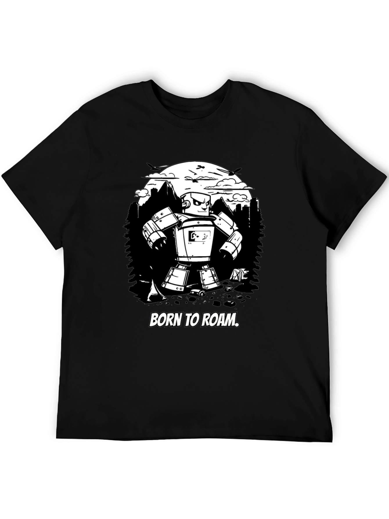 Born to Roam Robot Graphic Tee