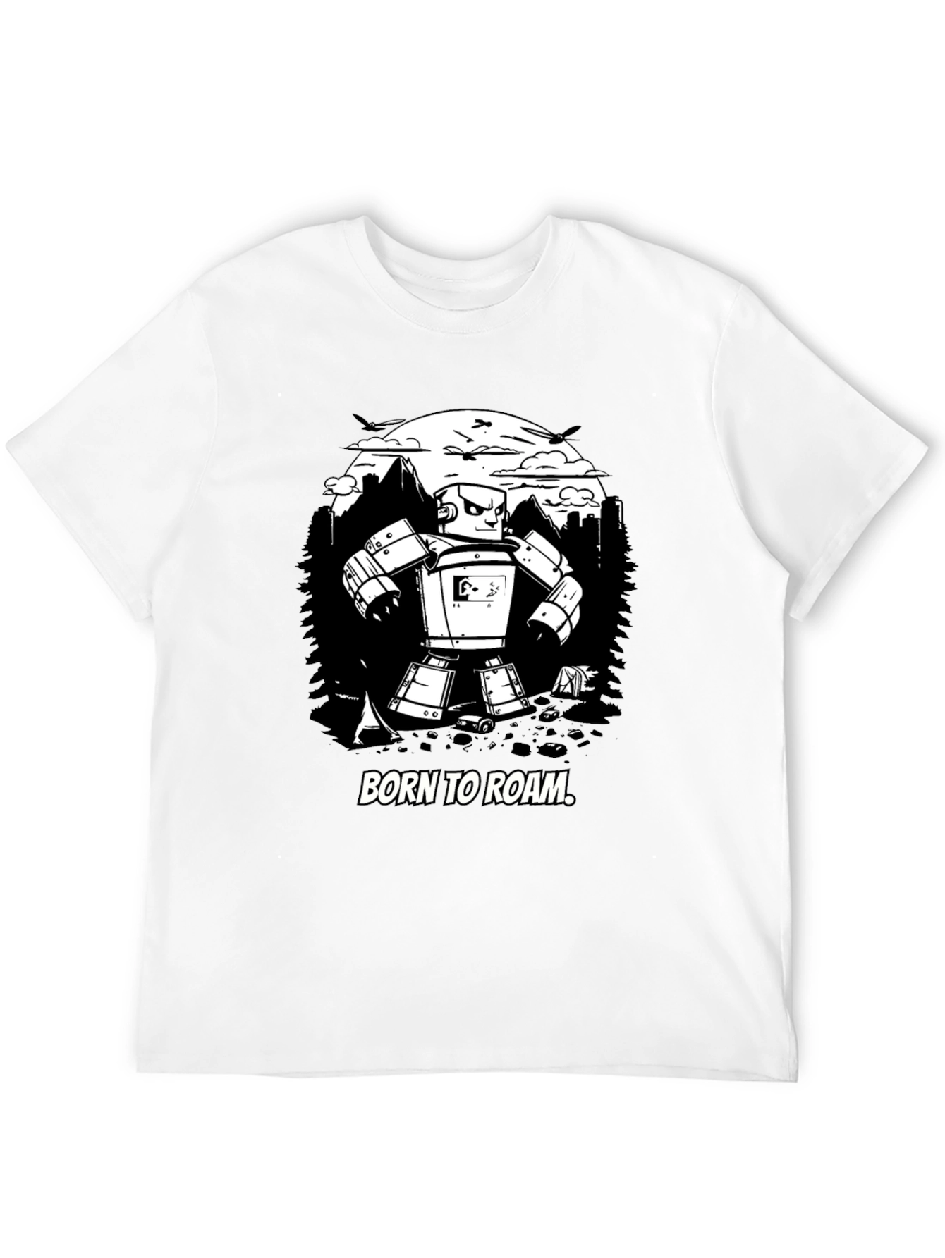 Born to Roam Robot Graphic Tee