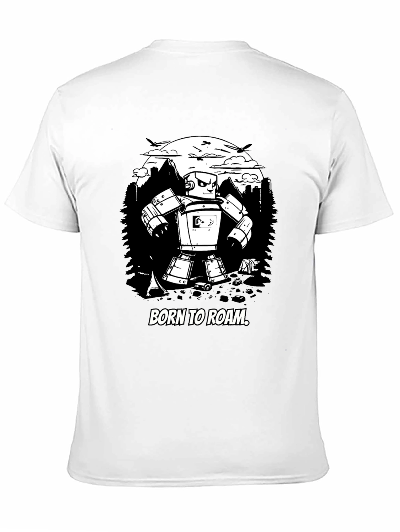 Born to Roam Robot Graphic Tee
