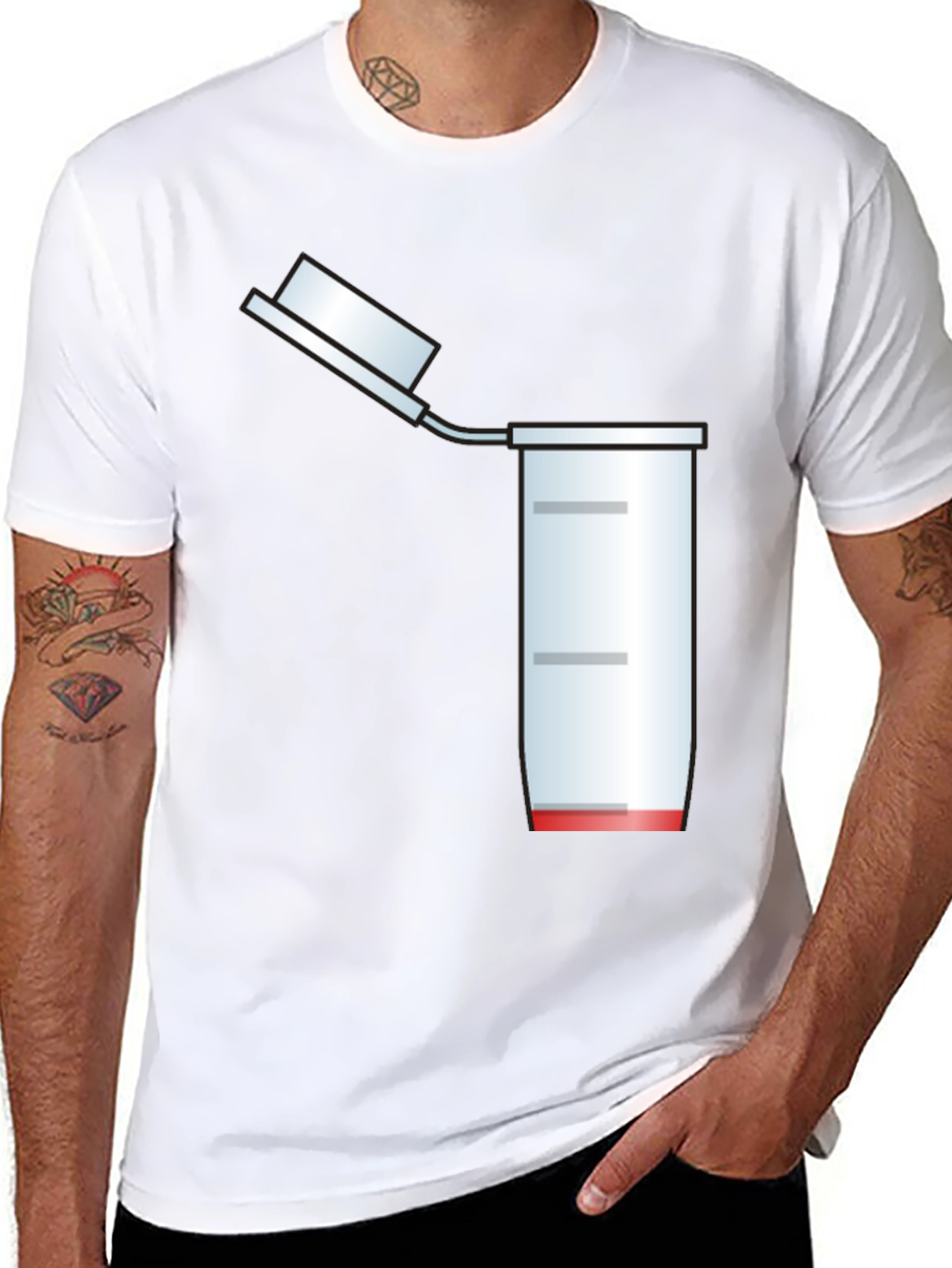 Funny Science T-Shirt: Lab Tube Humor