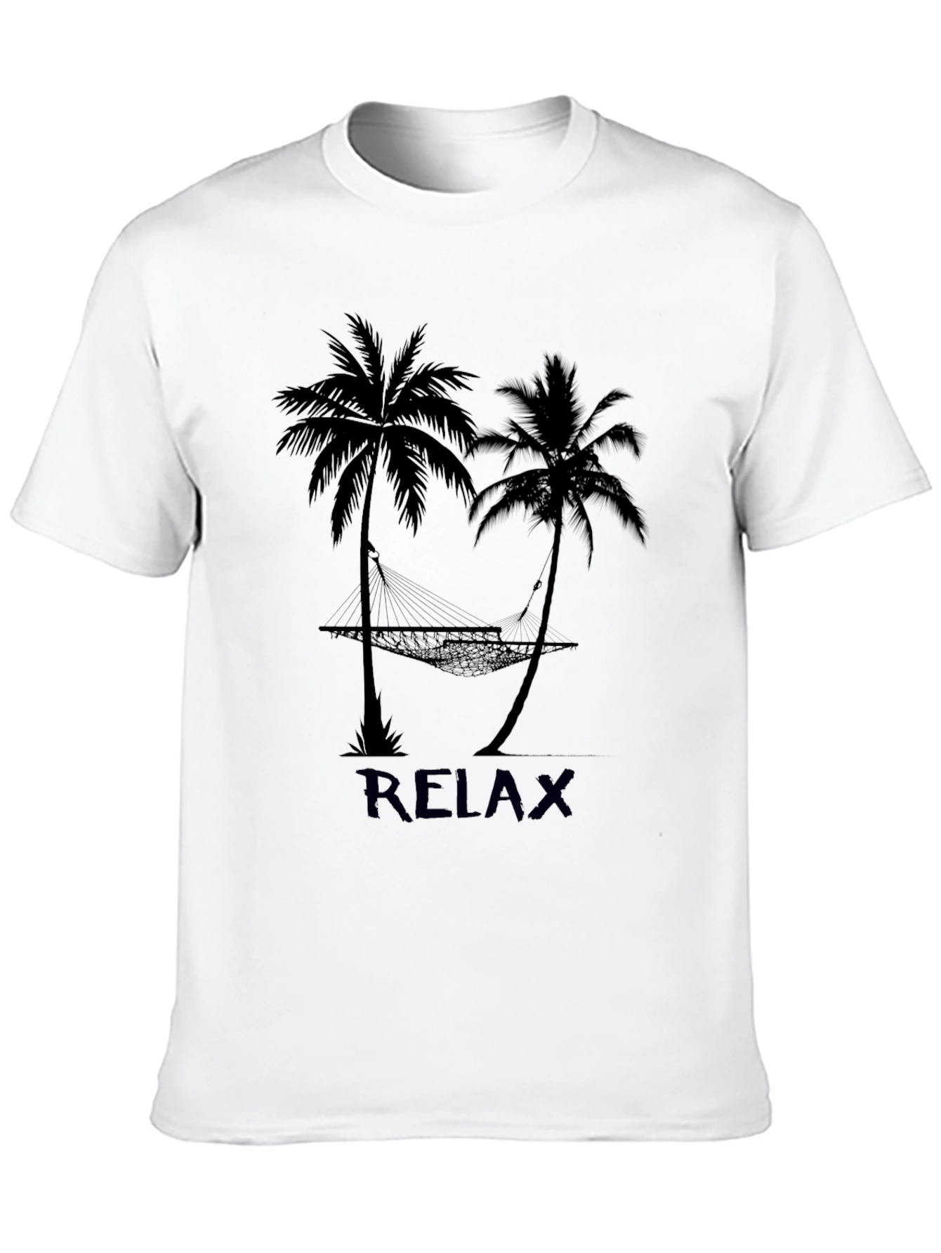Relax Palm Tree Hammock Graphic T-Shirt