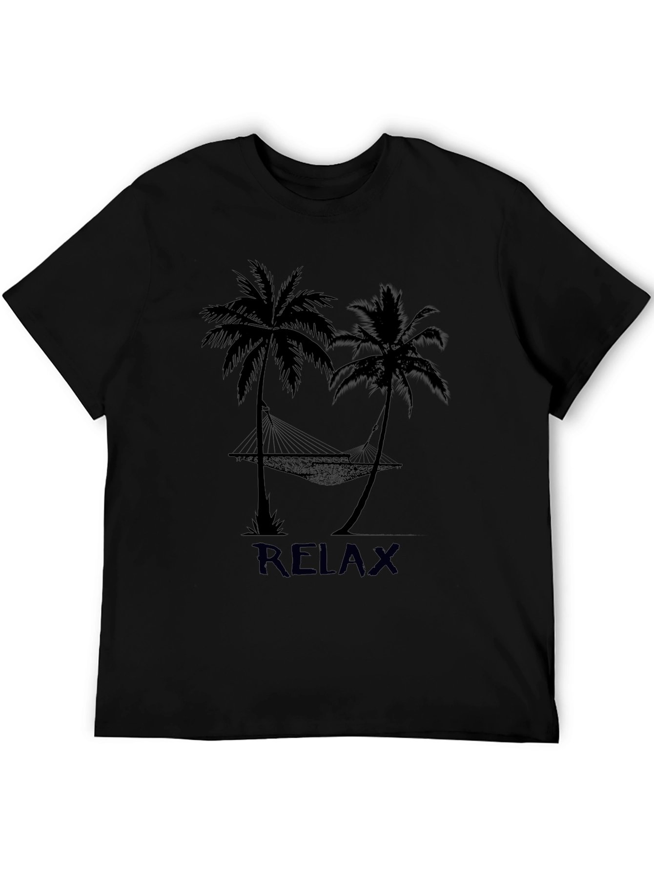Relax Palm Tree Hammock Graphic T-Shirt