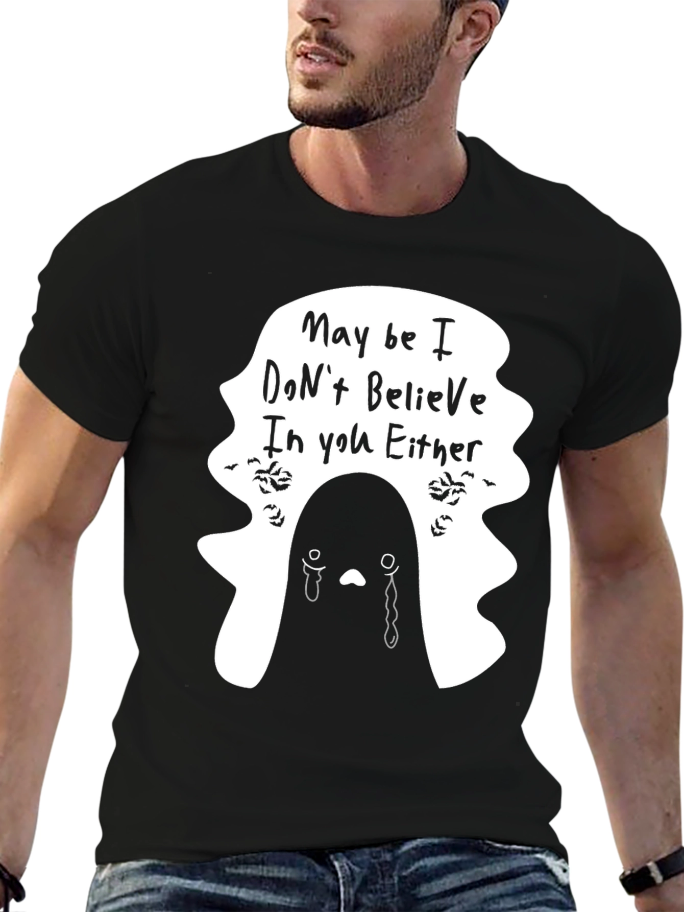 Emo Ghost T-Shirt - Maybe I Dont Believe