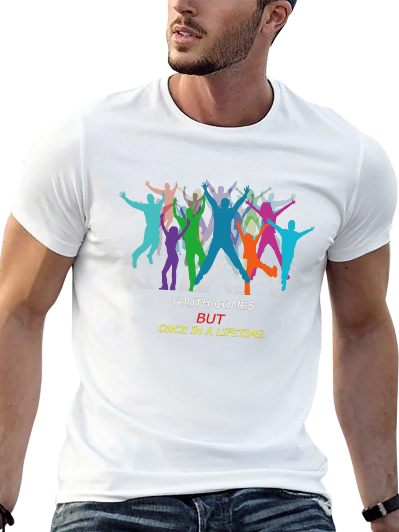 Youth Comes Once T-Shirt Unisex Black Tee