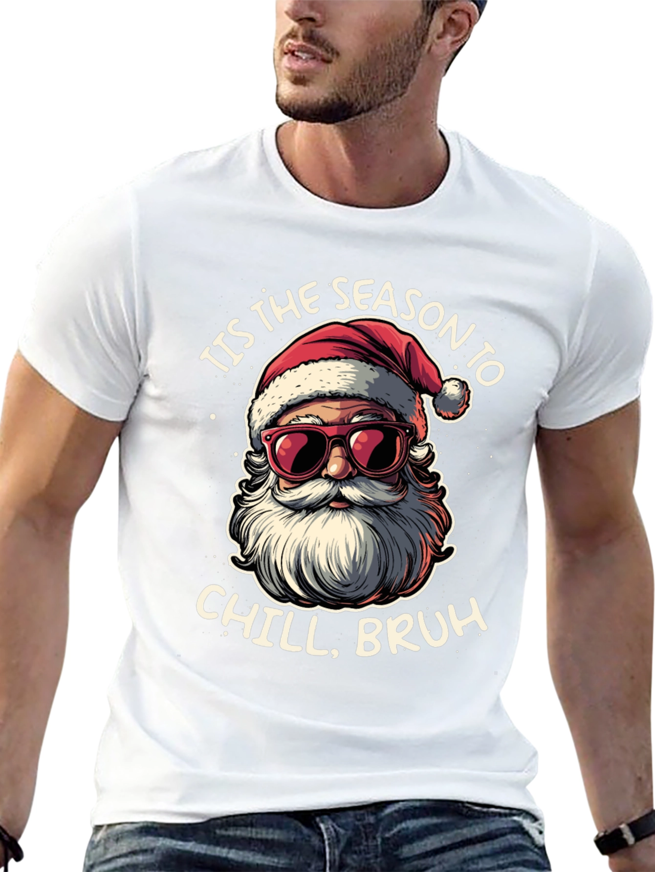 Tis the Season to Chill Santa T-Shirt