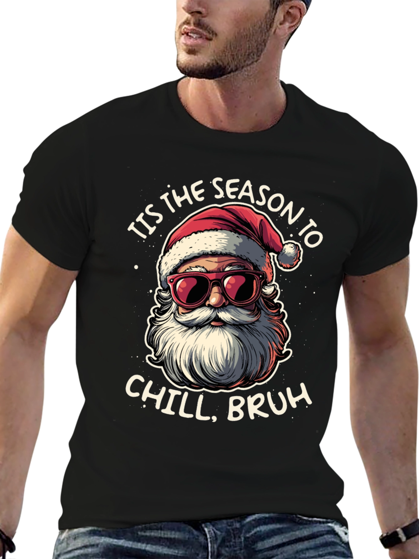 Tis the Season to Chill Santa T-Shirt