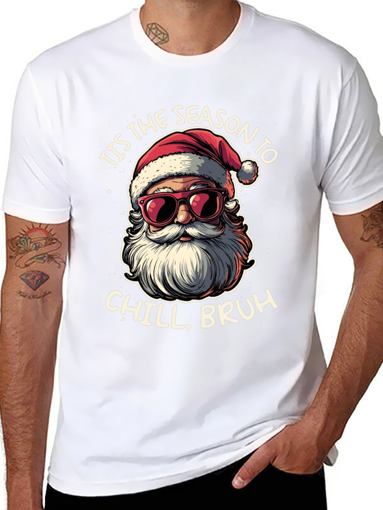 Tis the Season to Chill Santa T-Shirt