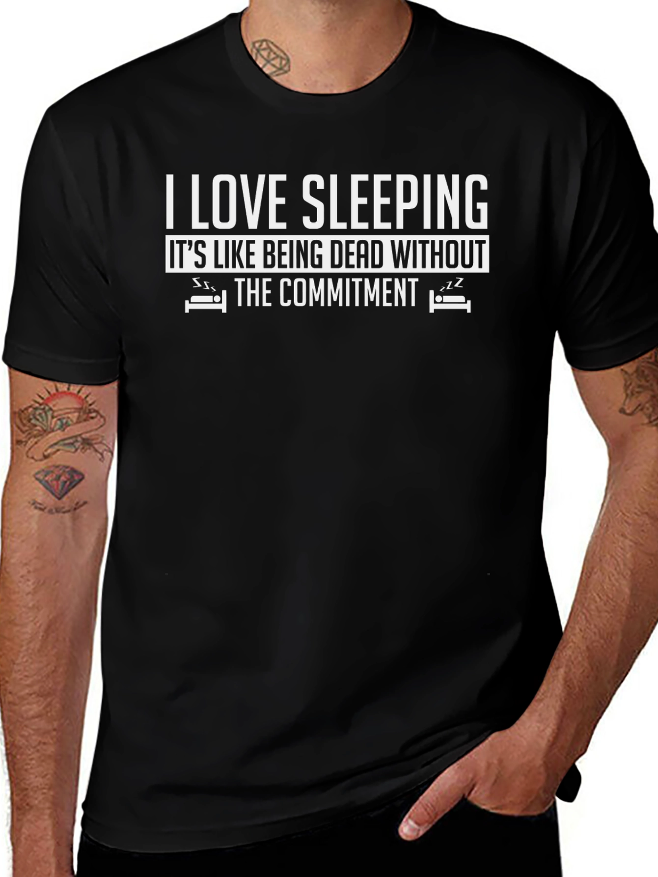 I Love Sleeping T-Shirt Funny Slogan Tee
