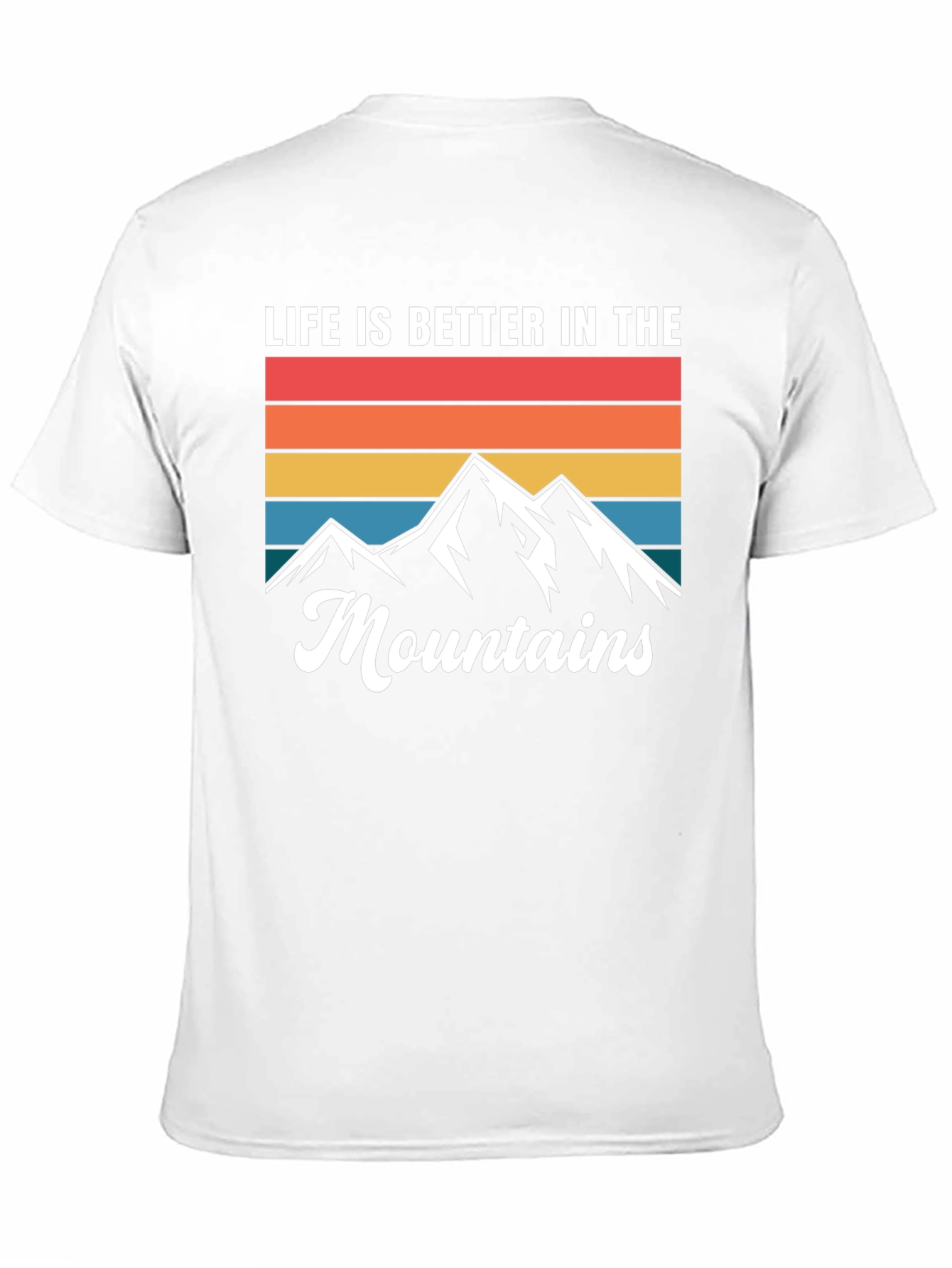 Life is Better in the Mountains Black Graphic T-Shirt