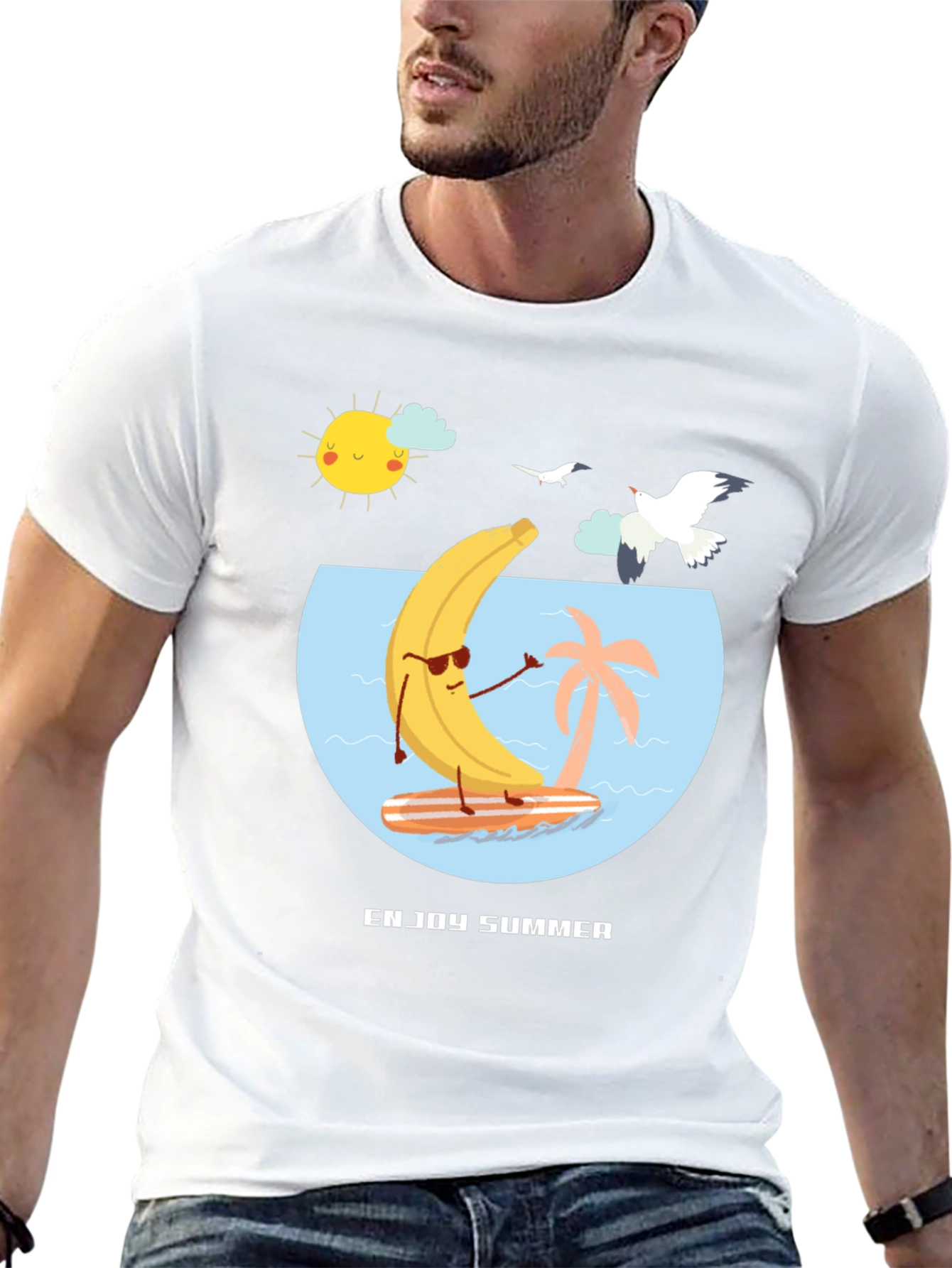Enjoy Summer Banana Surf T-Shirt